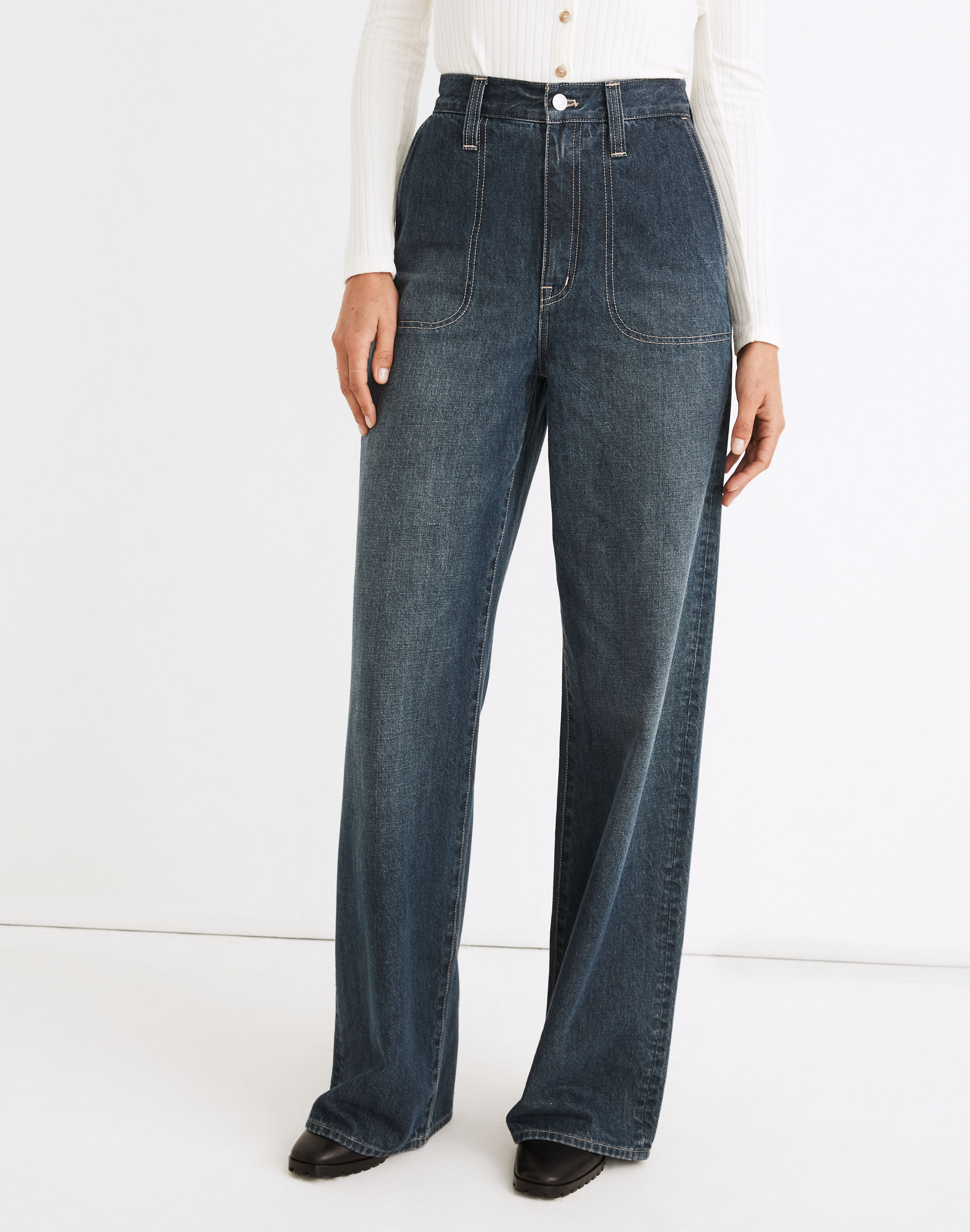 Superwide-Leg Jeans in Elinwood Wash