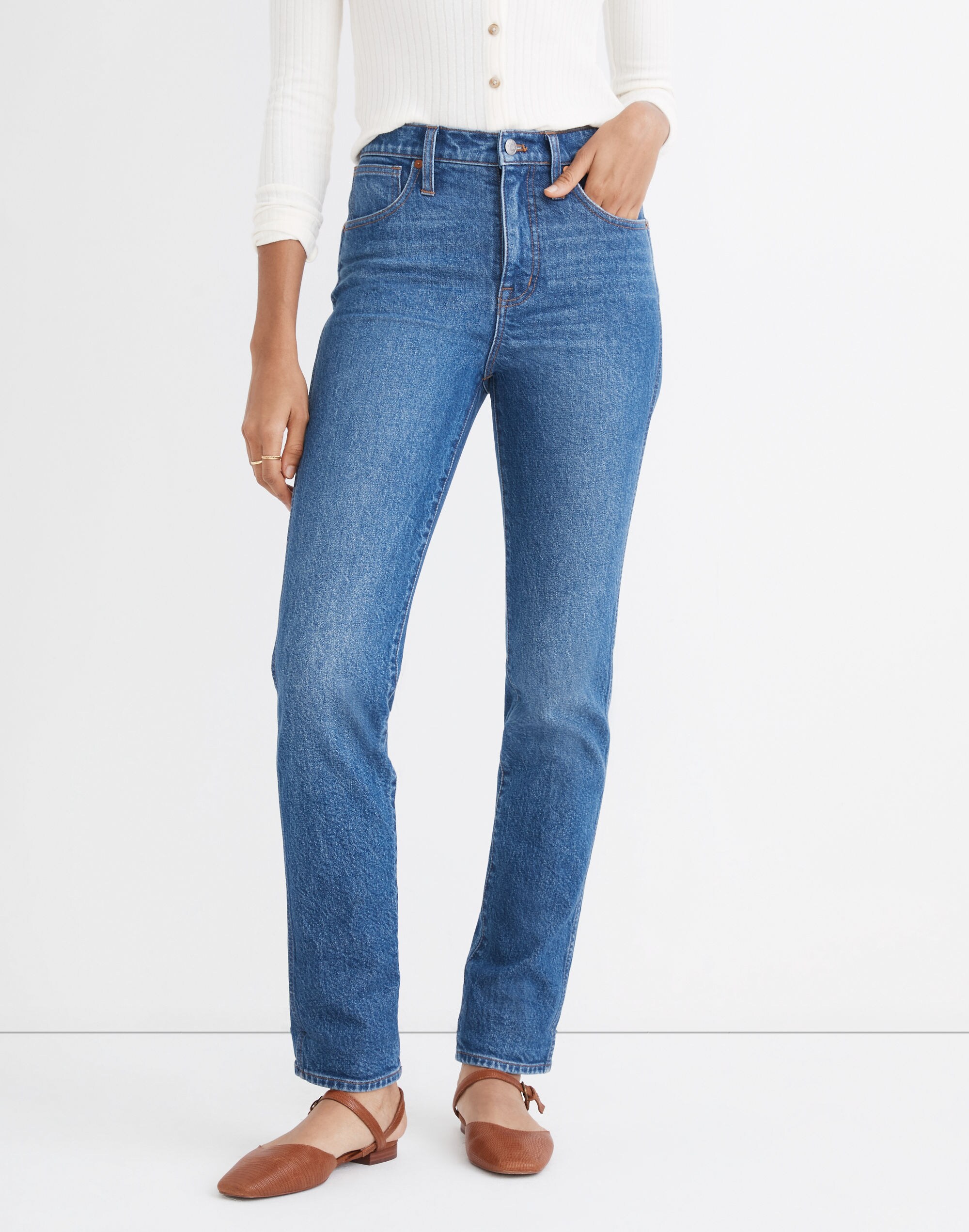 Stovepipe Full-Length Jeans in Styler Wash