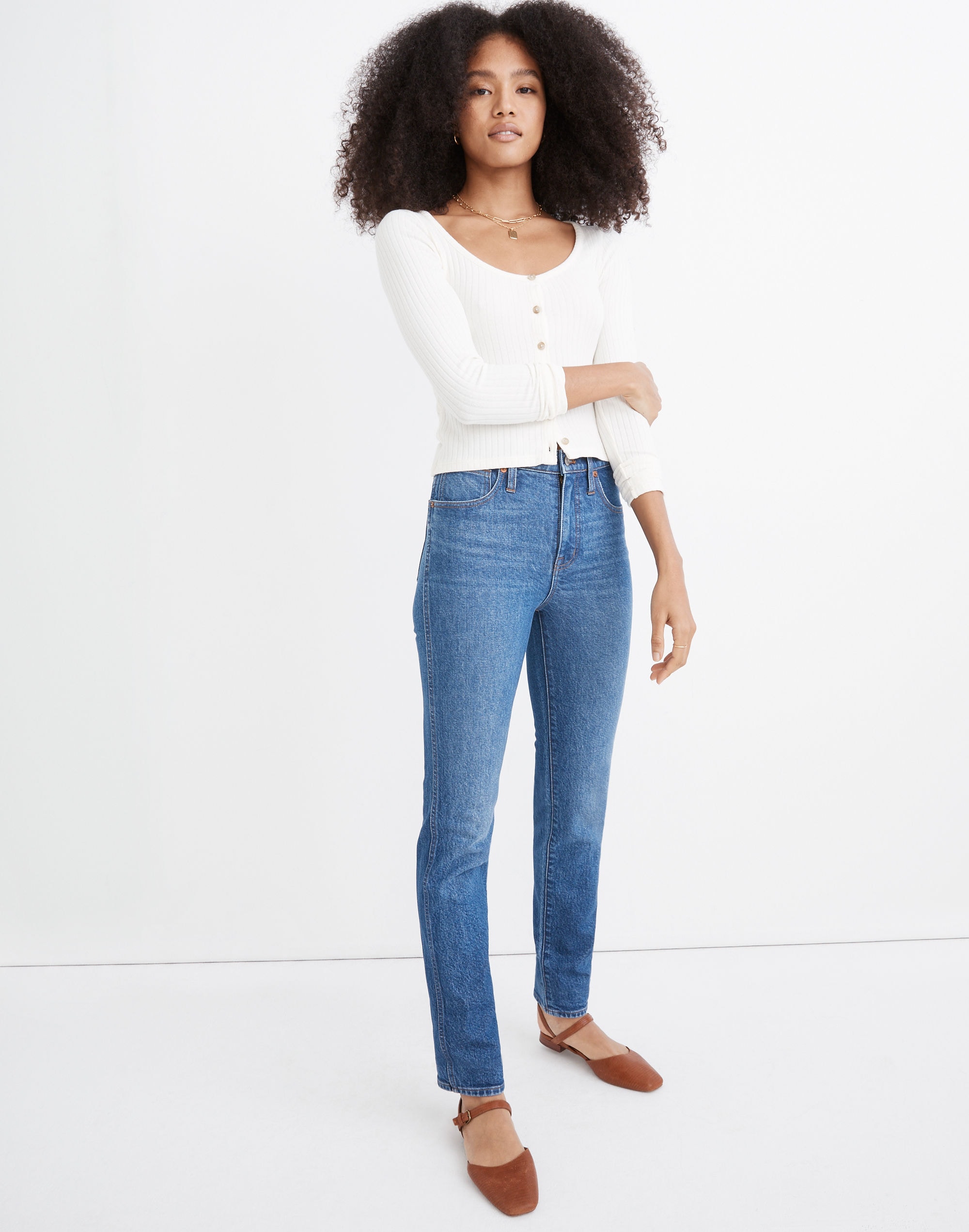 Stovepipe Full-Length Jeans in Styler Wash