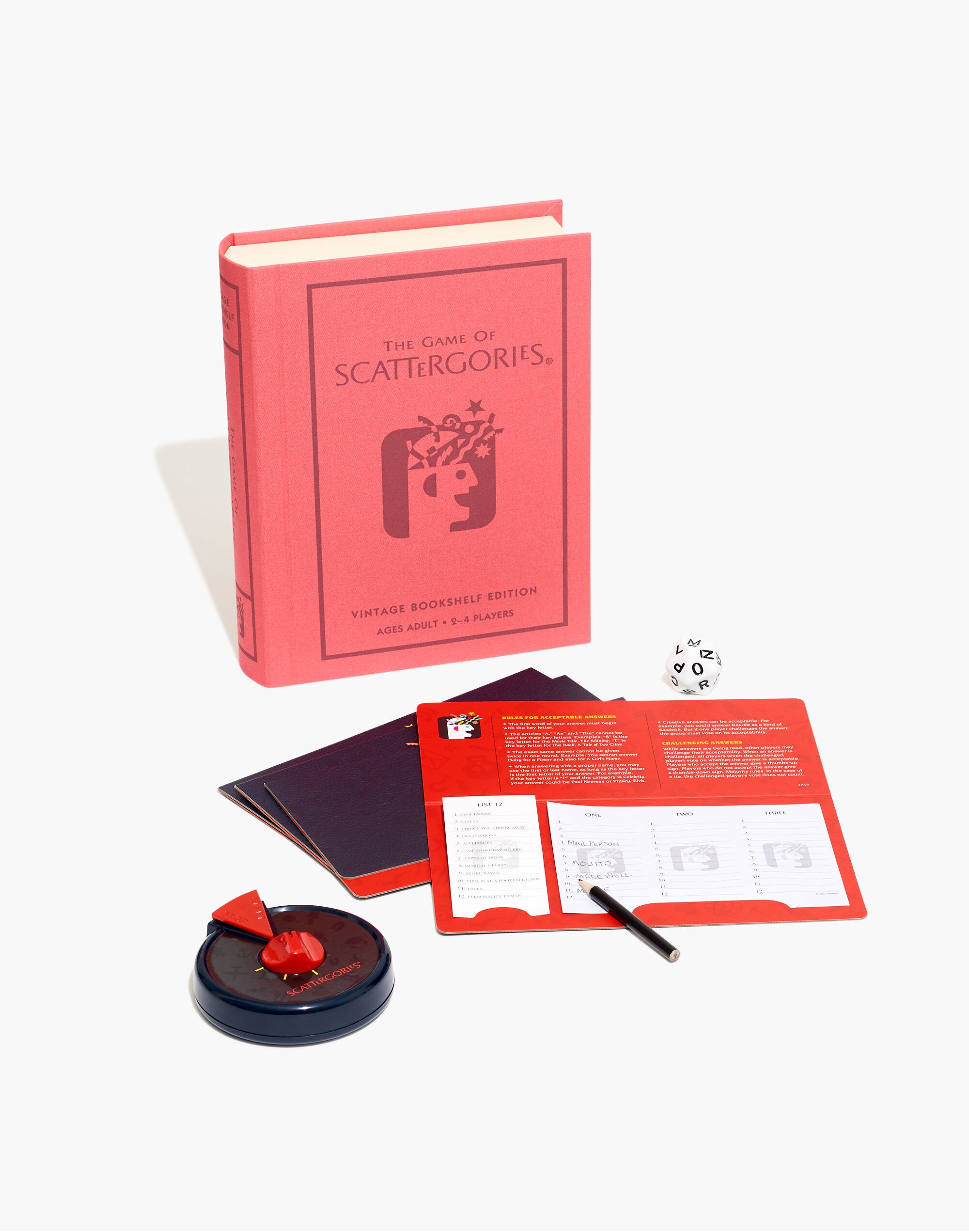 Scattergories Vintage Bookshelf Edition Game