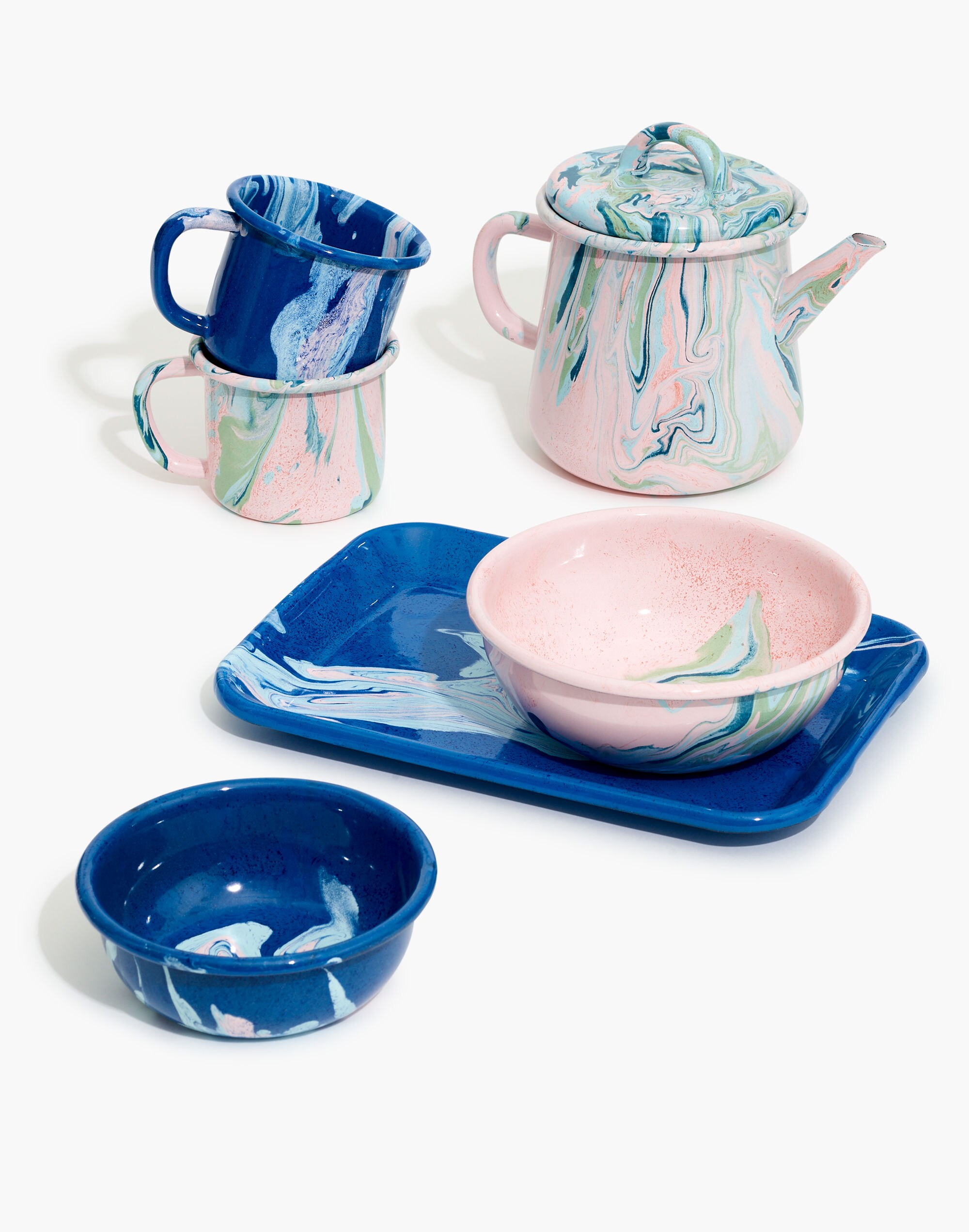 Bornn Marble Enamelware Tray