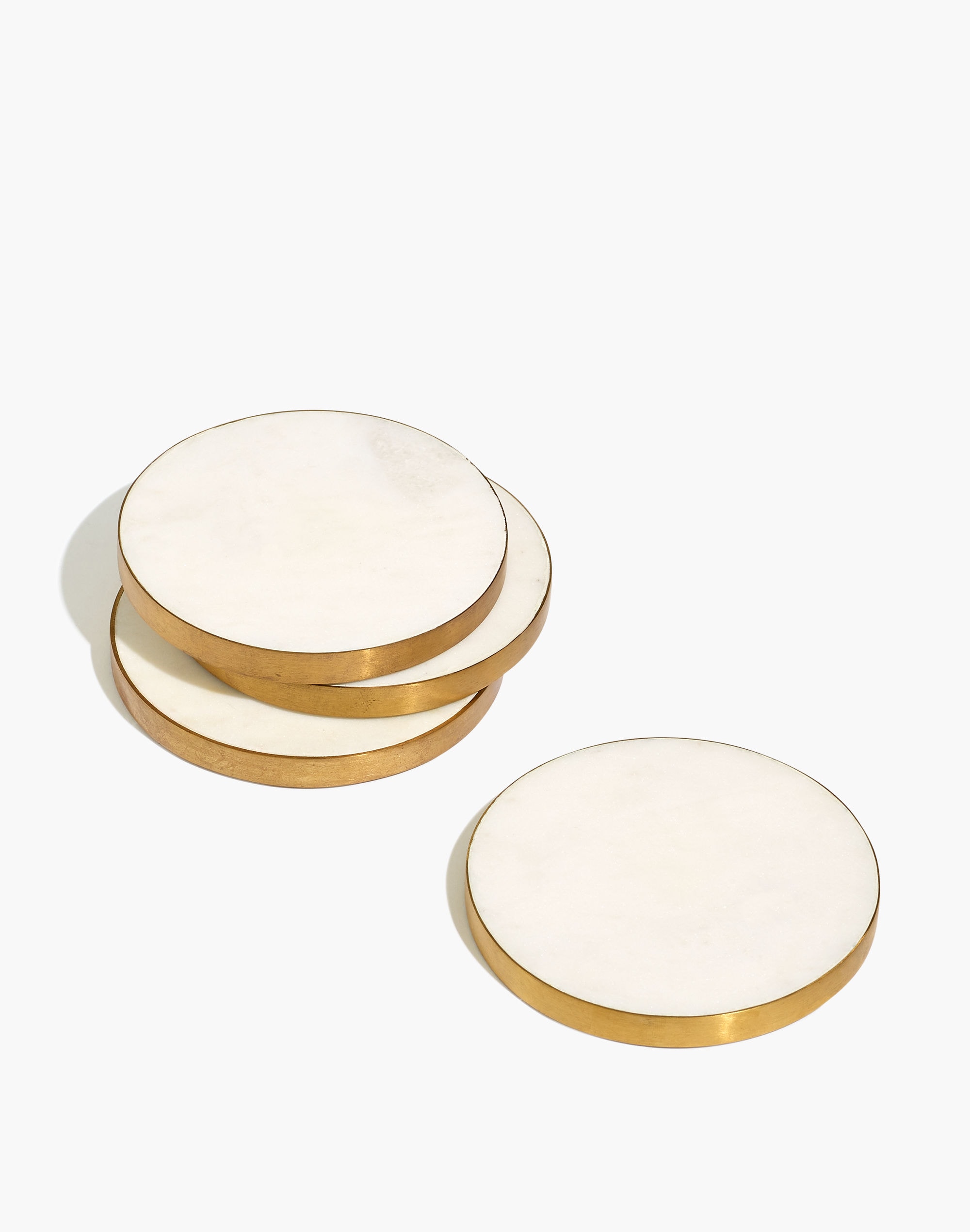 HAWKINS NEW YORK Four-Pack Simple Marble Coaster Set