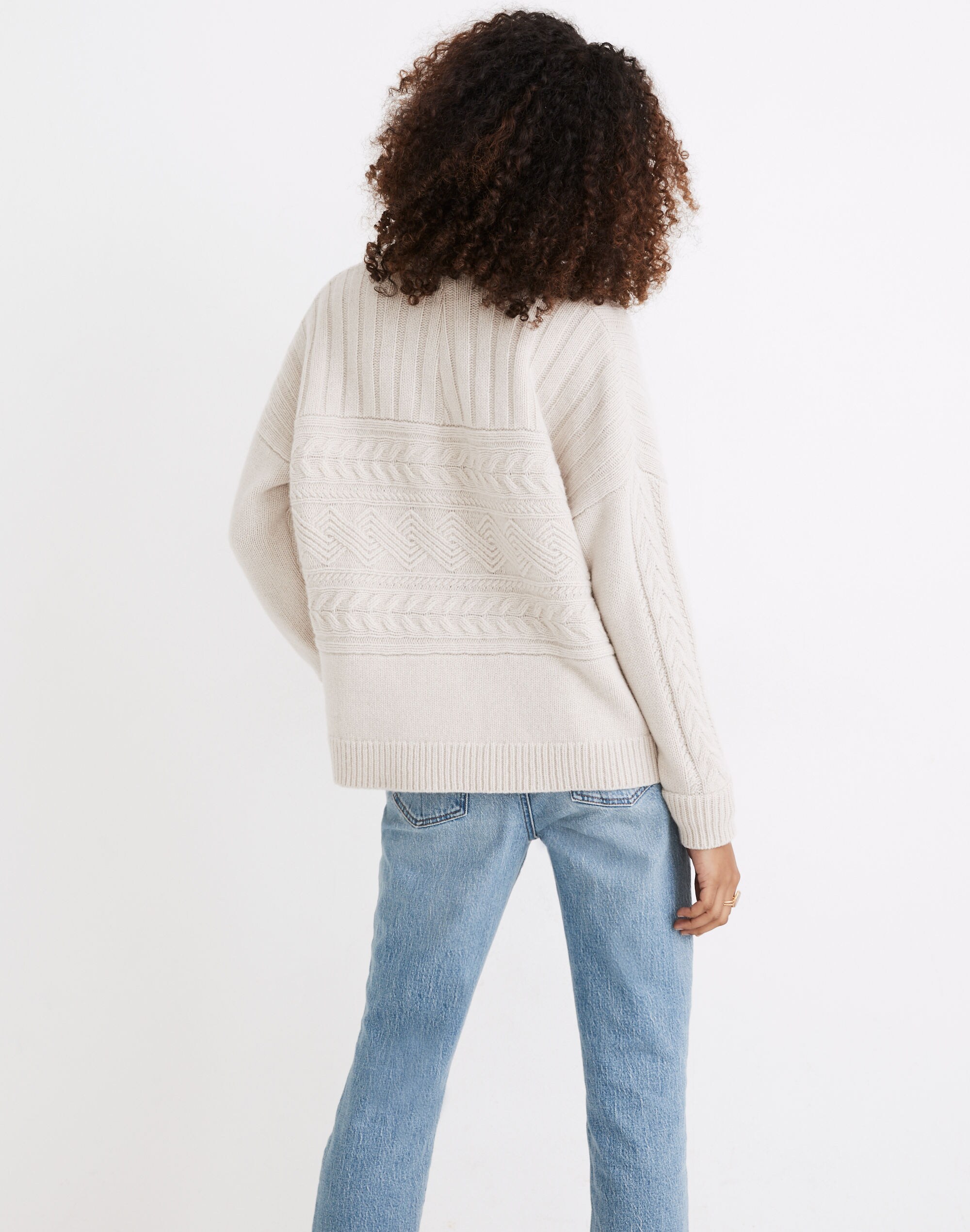 (Re)sourced Cashmere Cableknit Crewneck Sweater