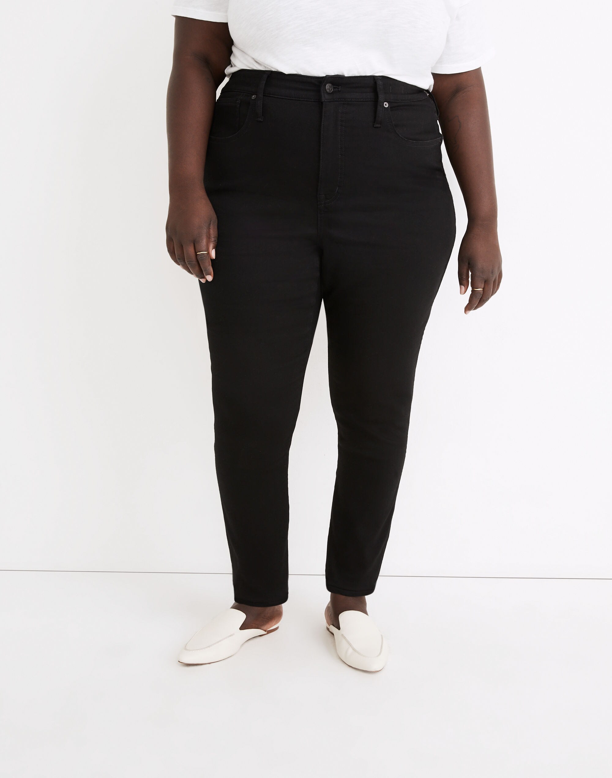 Plus 10" High-Rise Skinny Jeans in Black Frost: Instacozy Edition