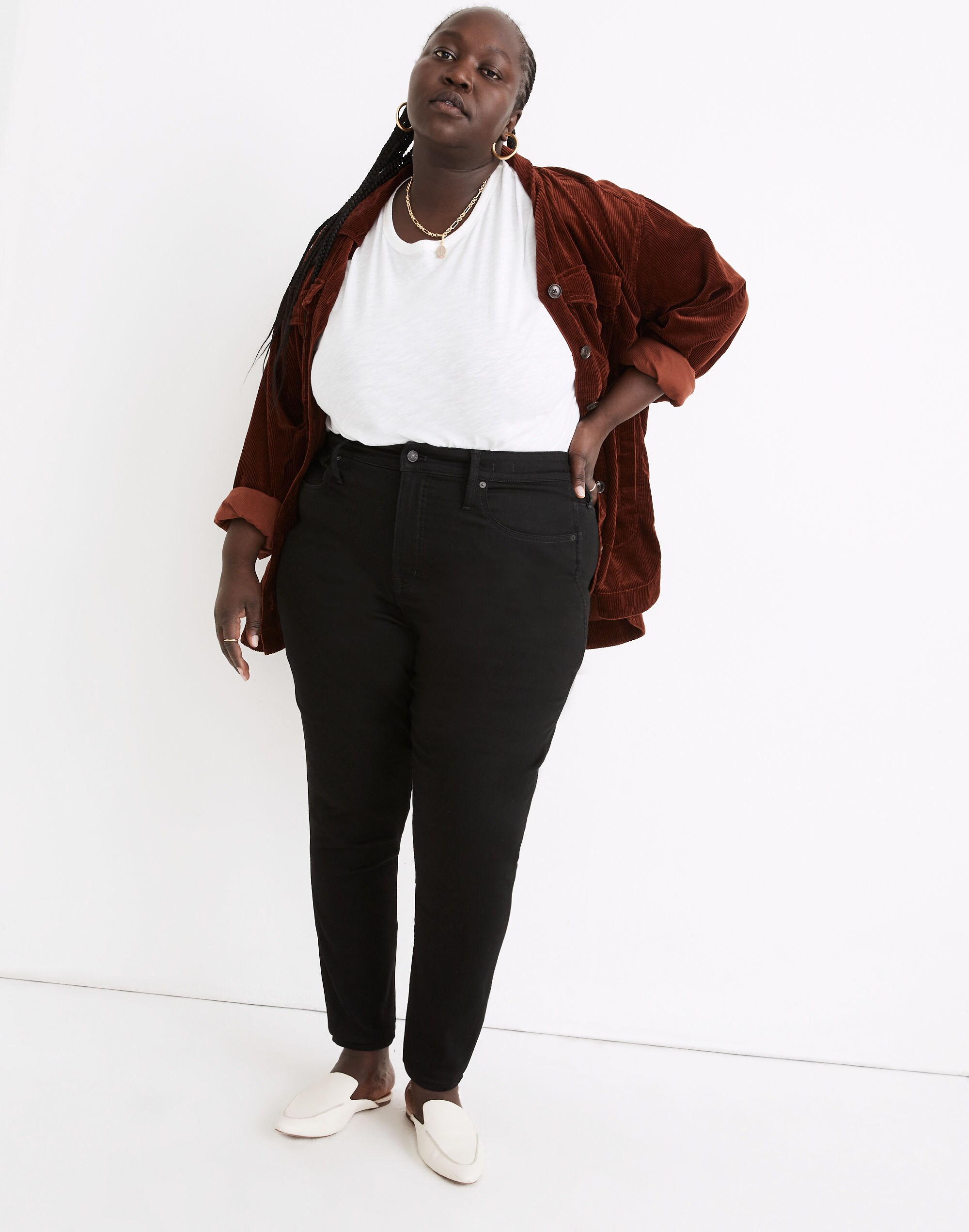 Plus 10" High-Rise Skinny Jeans in Black Frost: Instacozy Edition