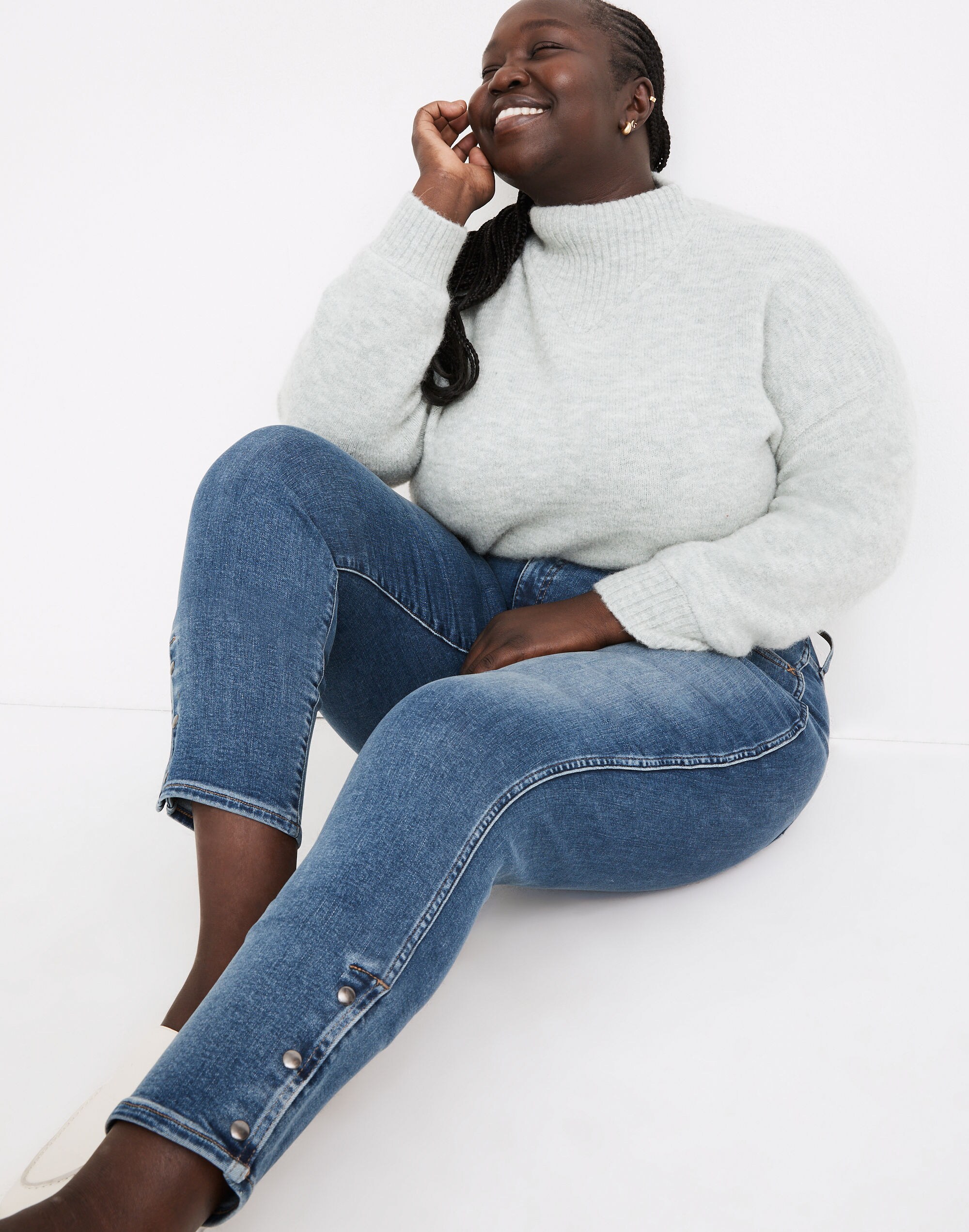 Plus 10" High-Rise Roadtripper Authentic Skinny Jeans: Snap-Hem Edition