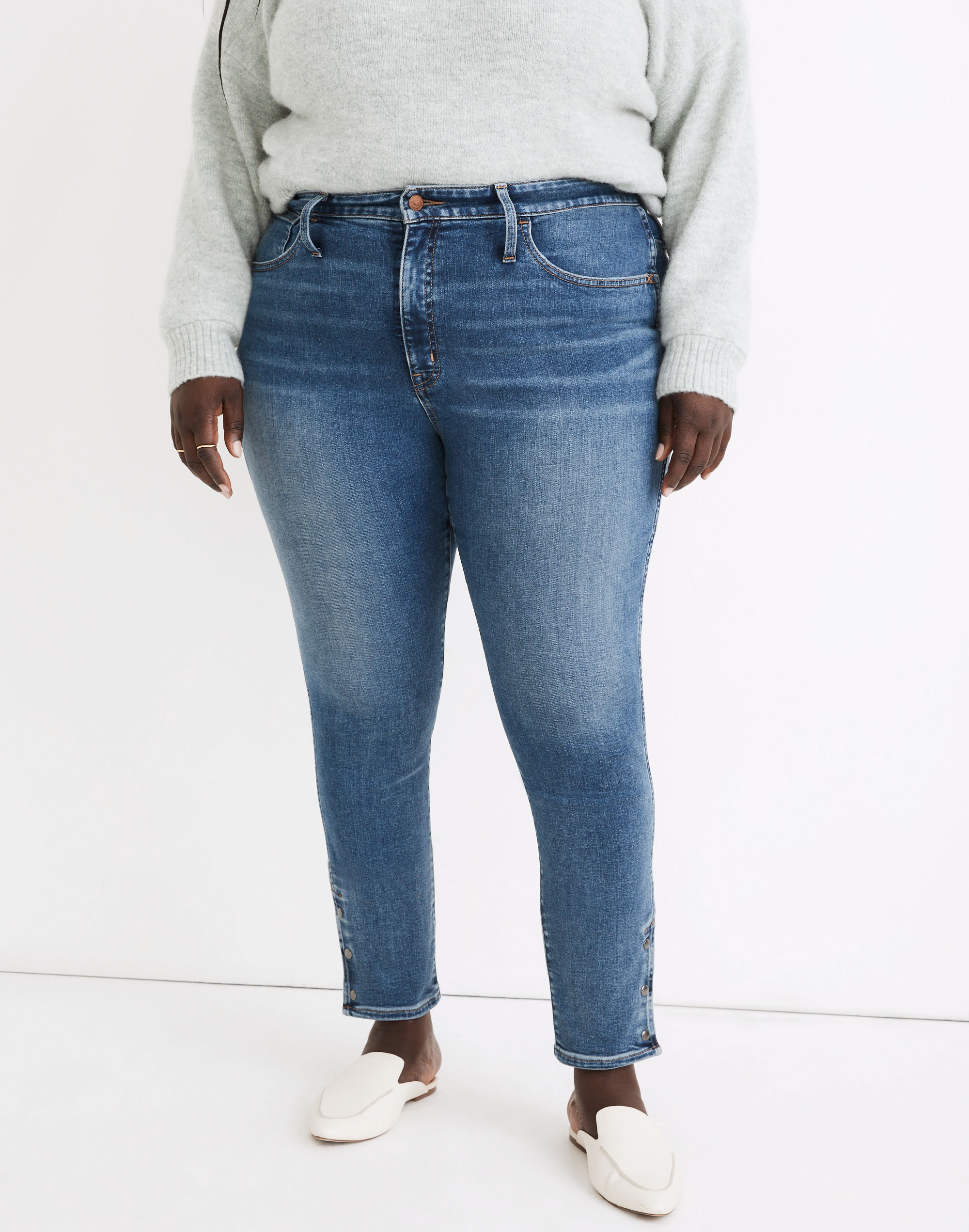 Plus 10" High-Rise Roadtripper Authentic Skinny Jeans: Snap-Hem Edition