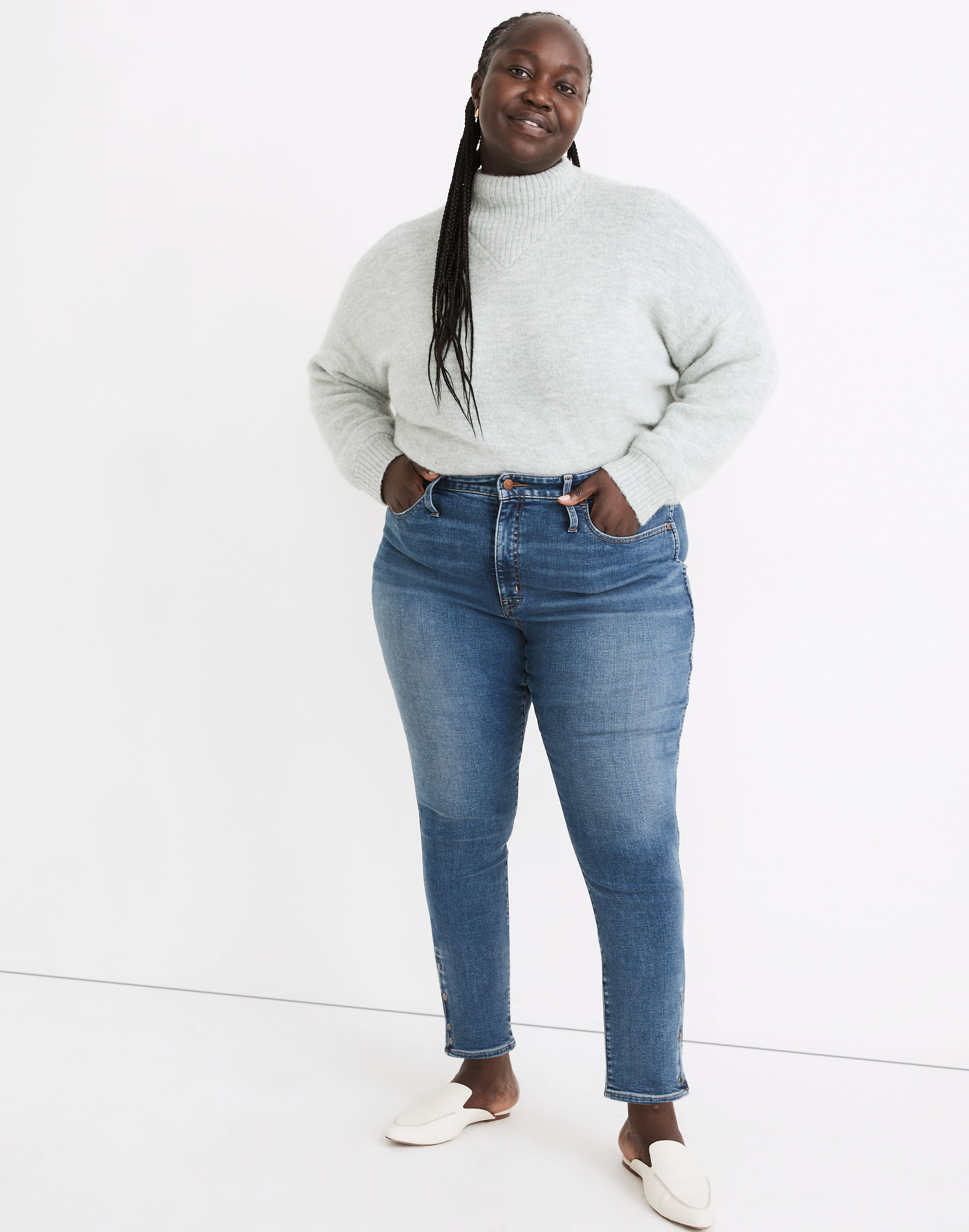 "Plus 10"" High-Rise Roadtripper Authentic Skinny Jeans: Snap-Hem Edition"
