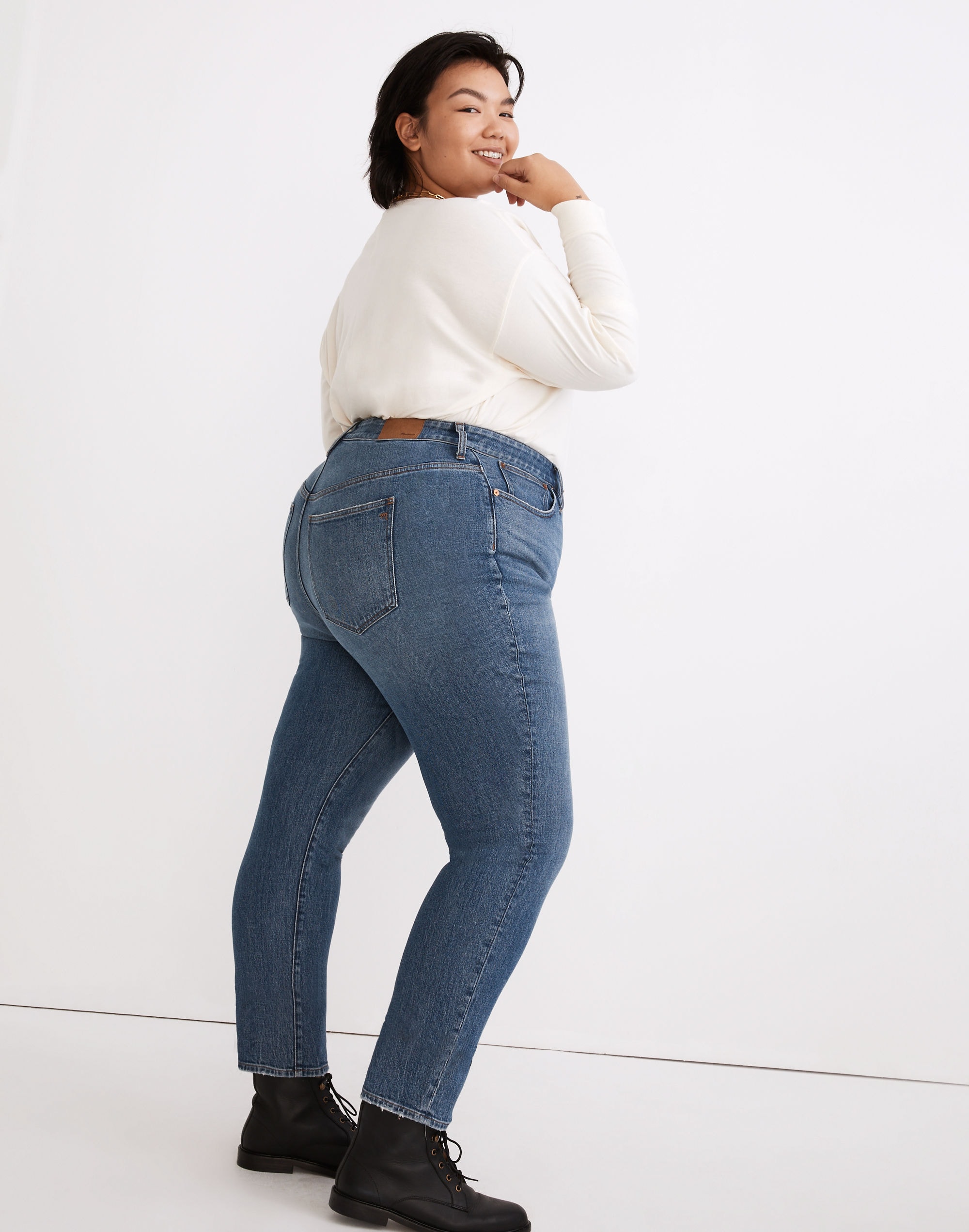 The Plus Perfect Vintage Jean in Belbury Wash: TENCEL&trade; Denim Edition
