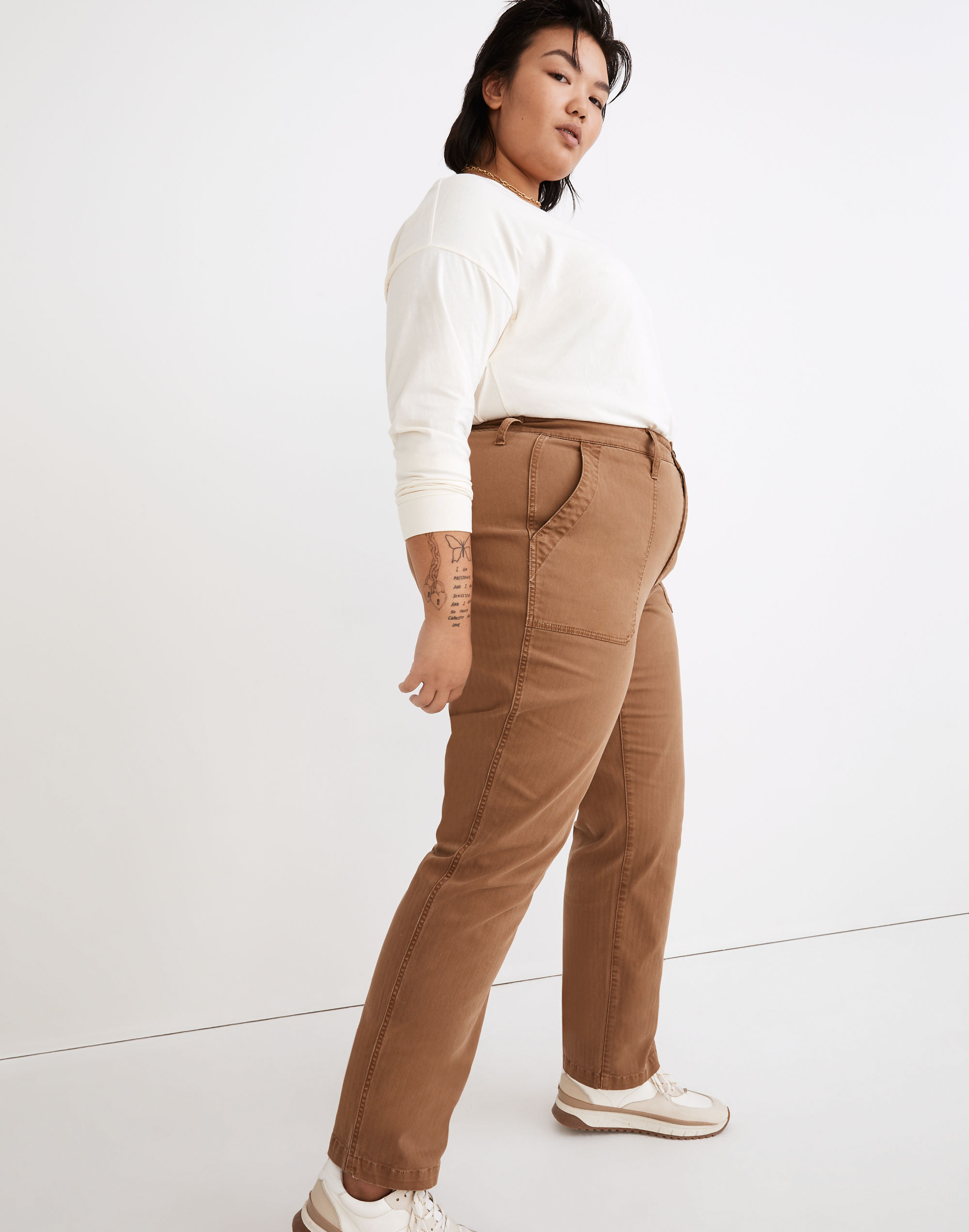 The Plus Curvy Perfect Vintage Straight Workwear Pants