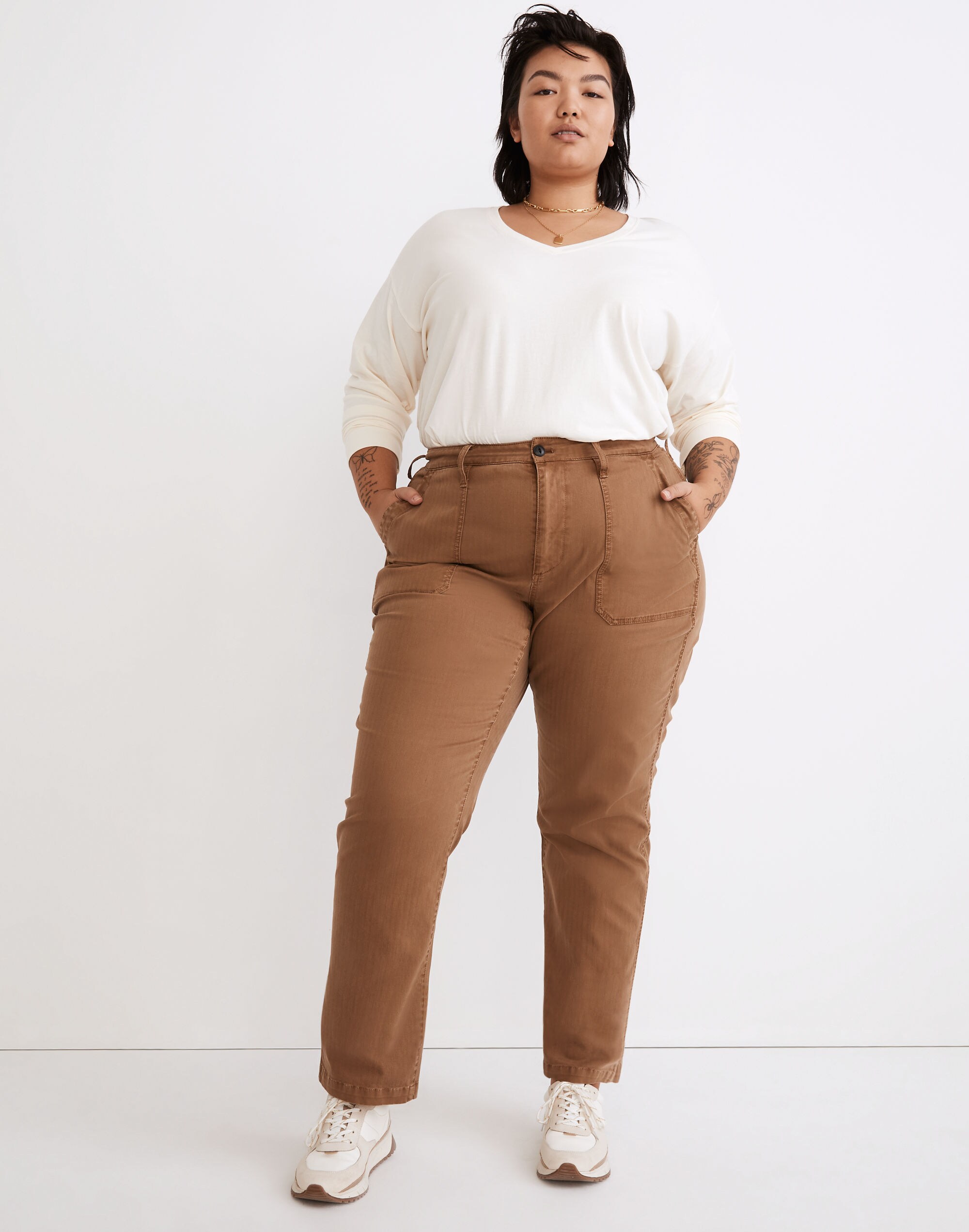 The Plus Curvy Perfect Vintage Straight Workwear Pants