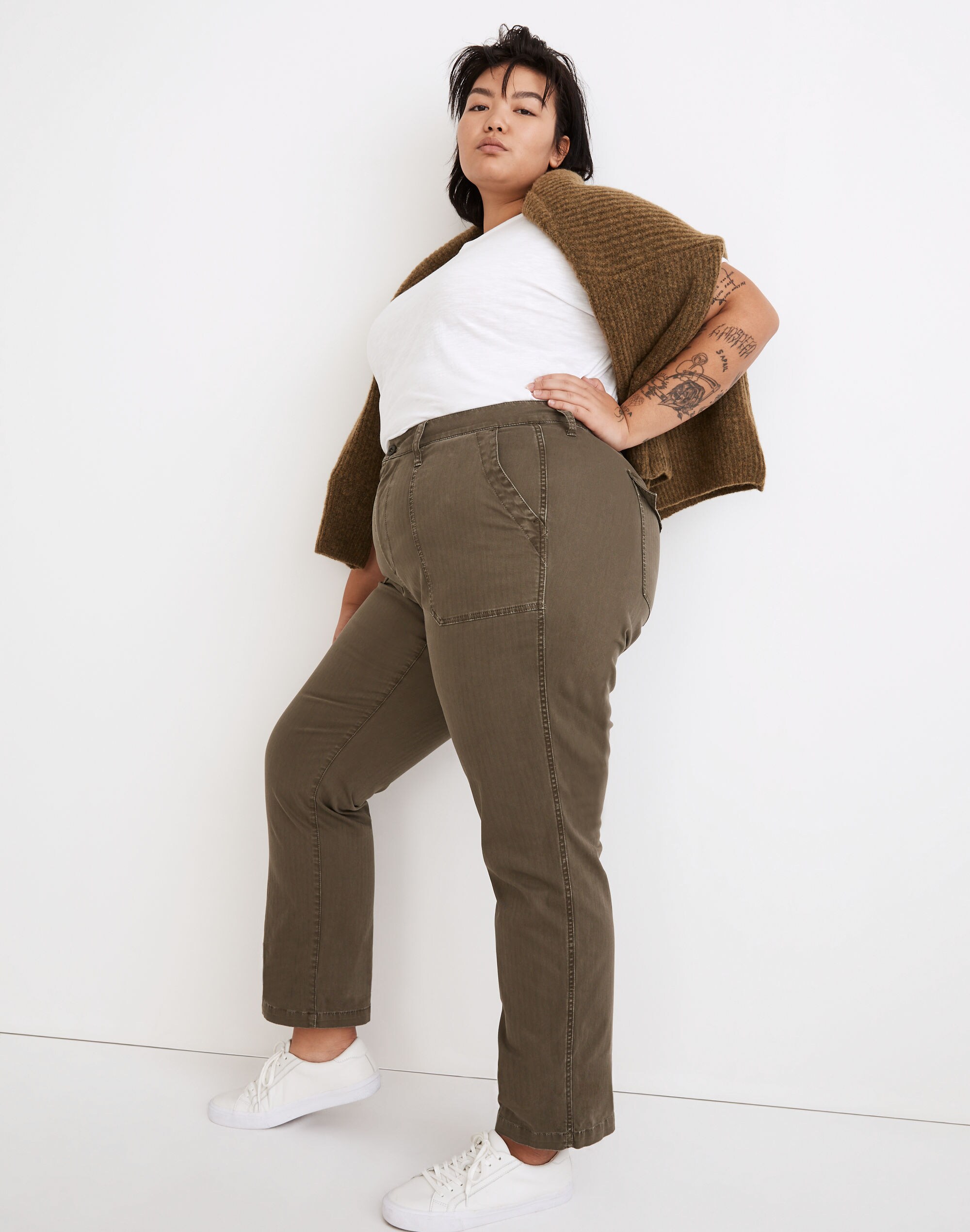 The Plus Curvy Perfect Vintage Straight Workwear Pants