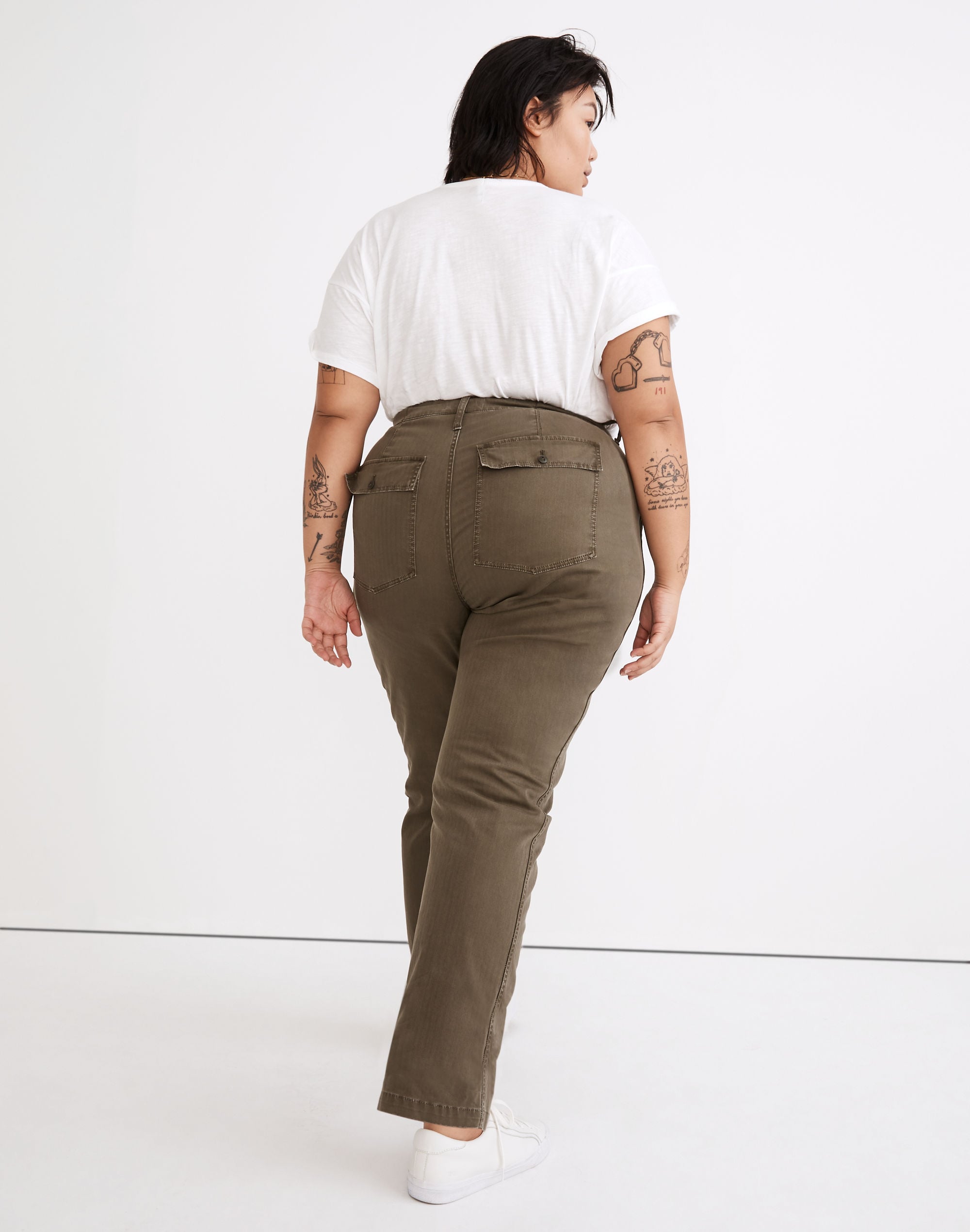 The Plus Curvy Perfect Vintage Straight Workwear Pants