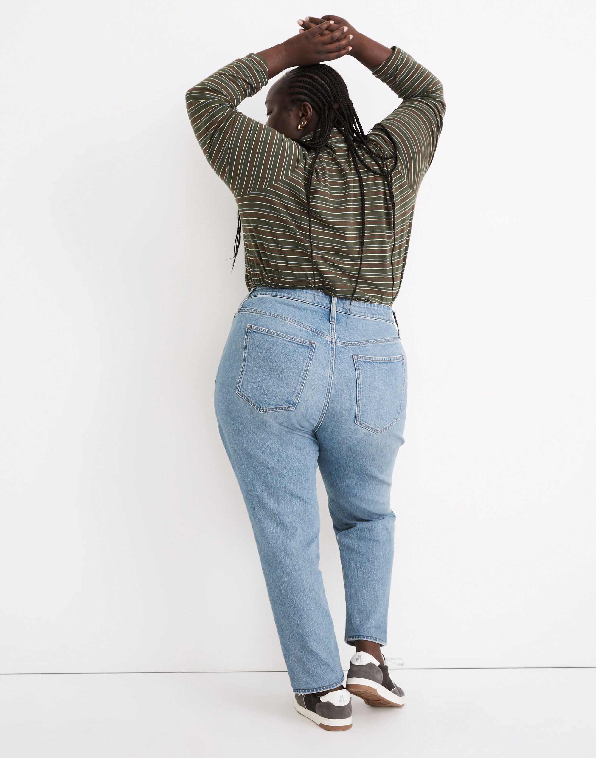 The Plus Curvy Perfect Vintage Straight Jean in Hoye Wash