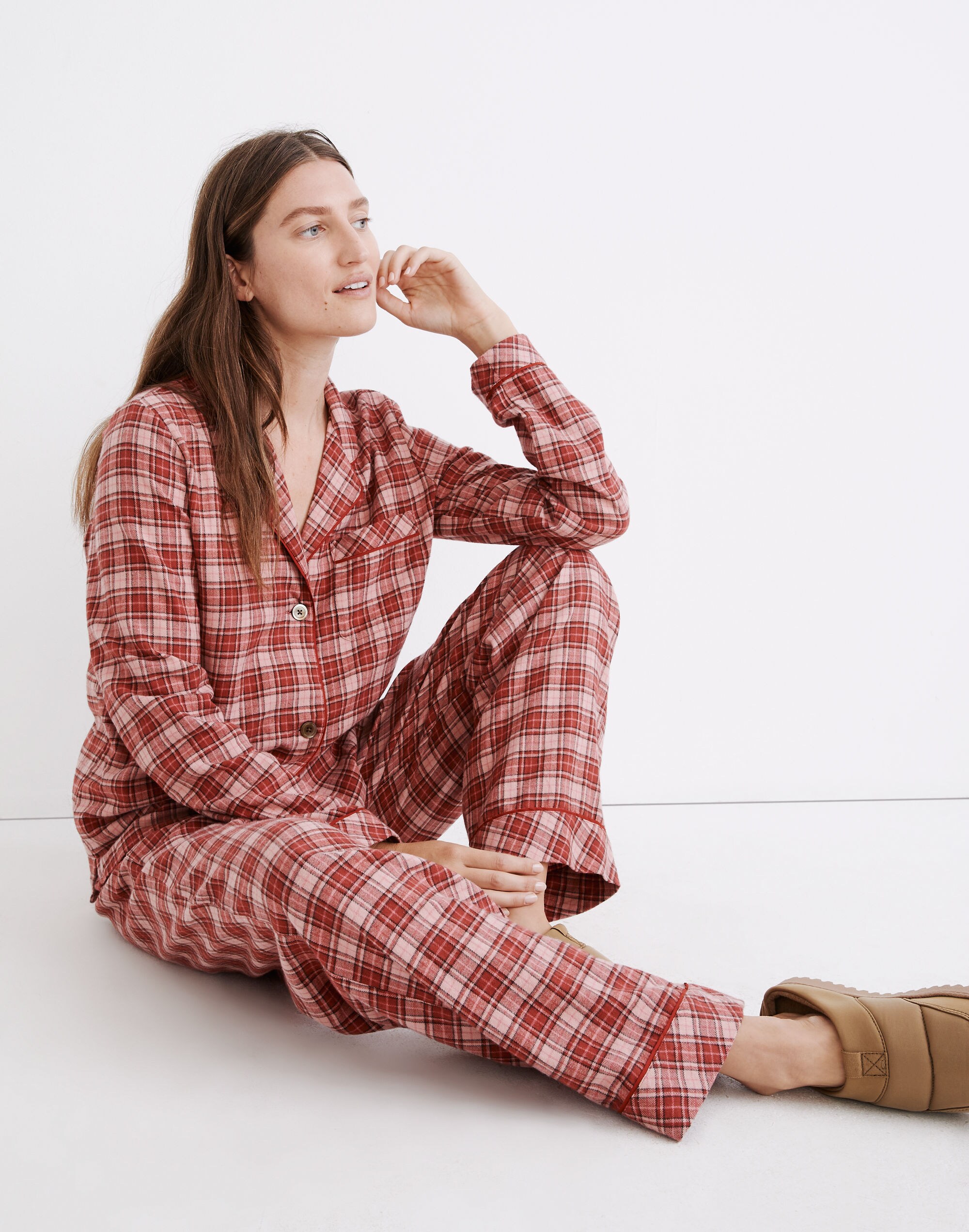 Flannel Bedtime Pajama Set in Beiling Plaid