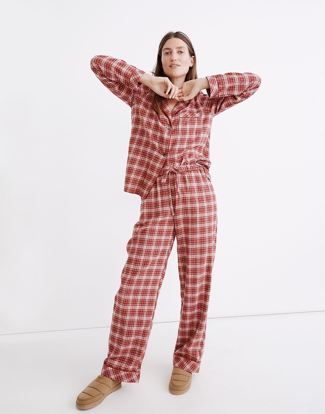 Flannel Bedtime Pajama Set in Beiling Plaid