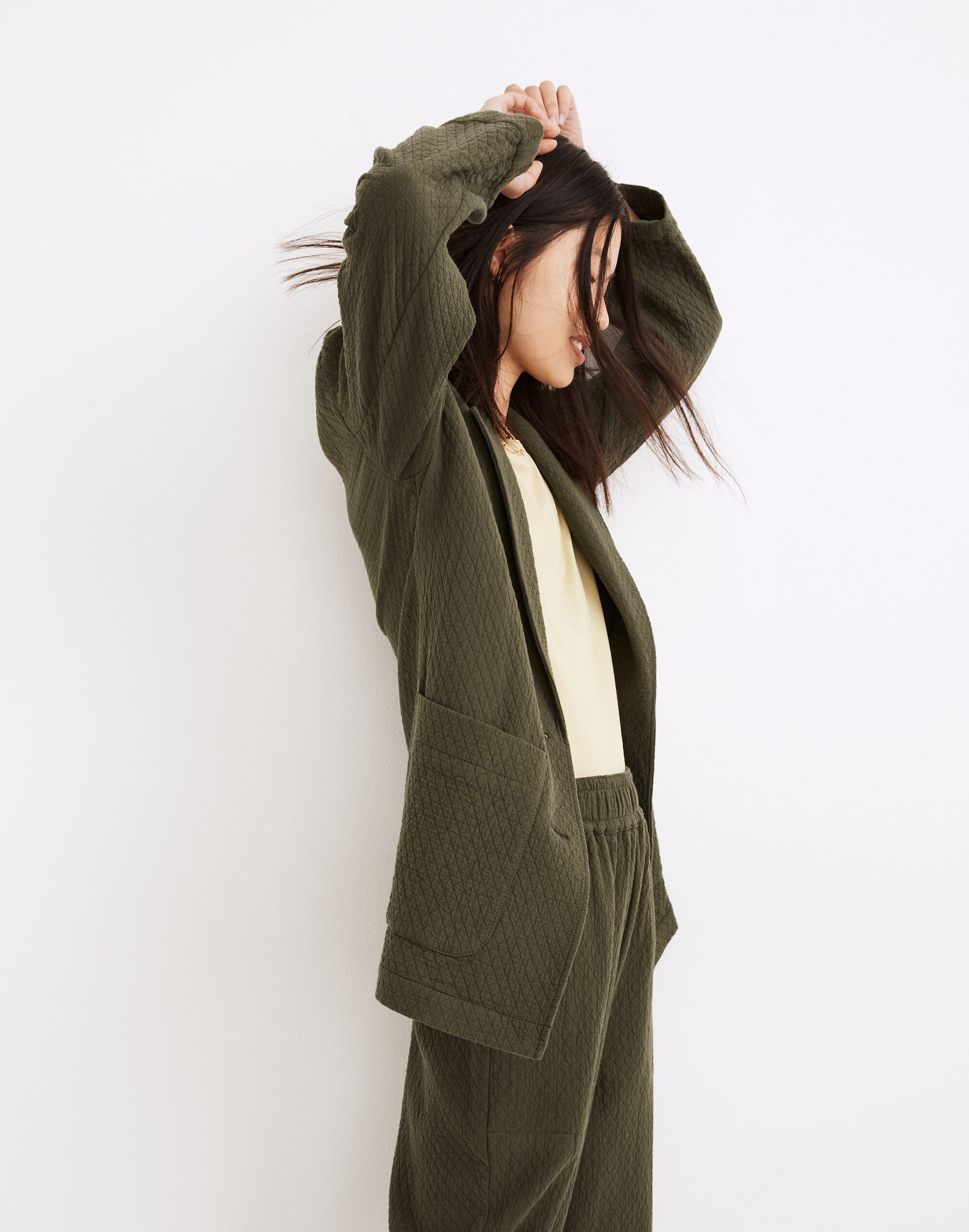 Diamond Jacquard Shaw Blazer