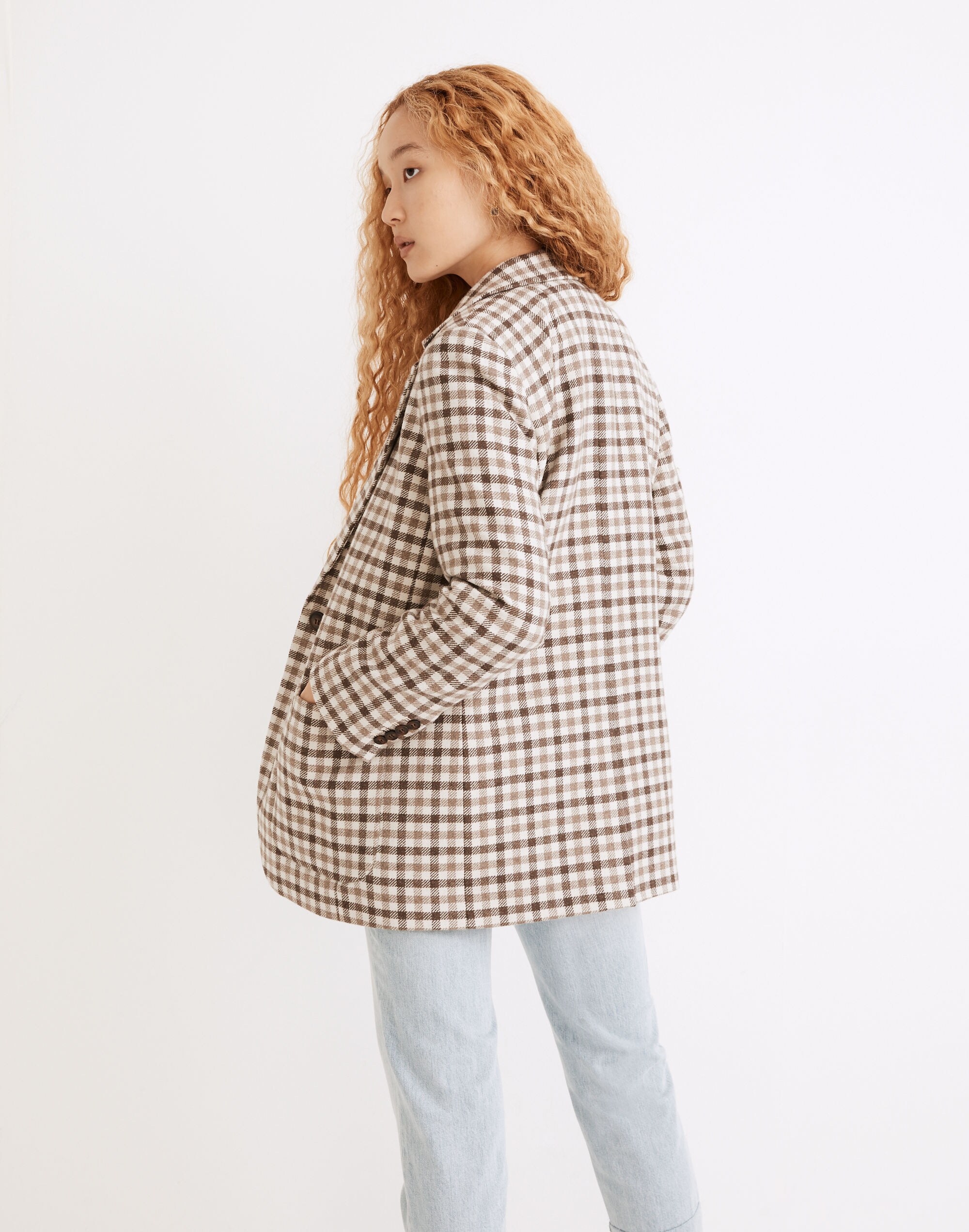 Larsen Blazer in Undyed Check