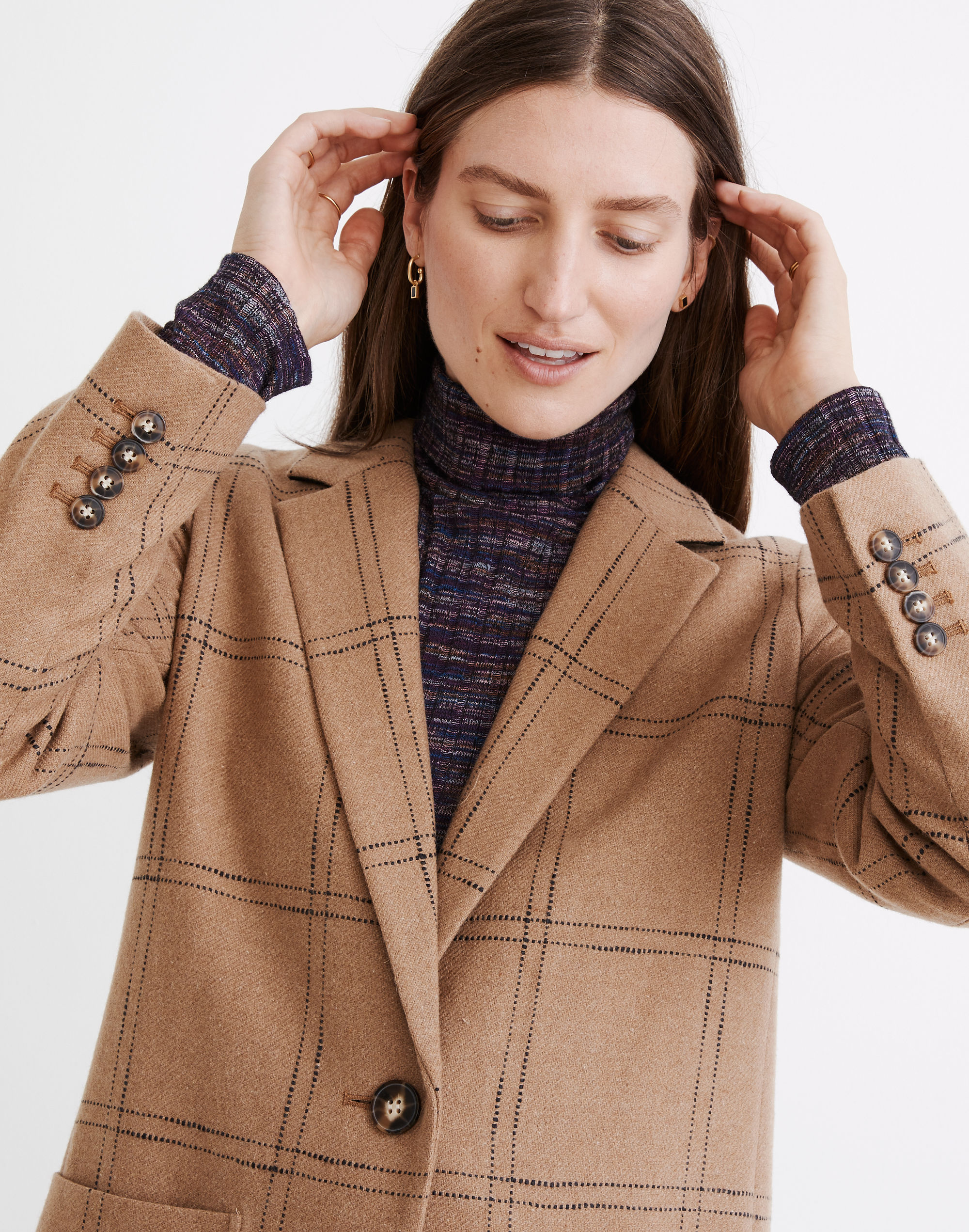larsen blazer in windowpane