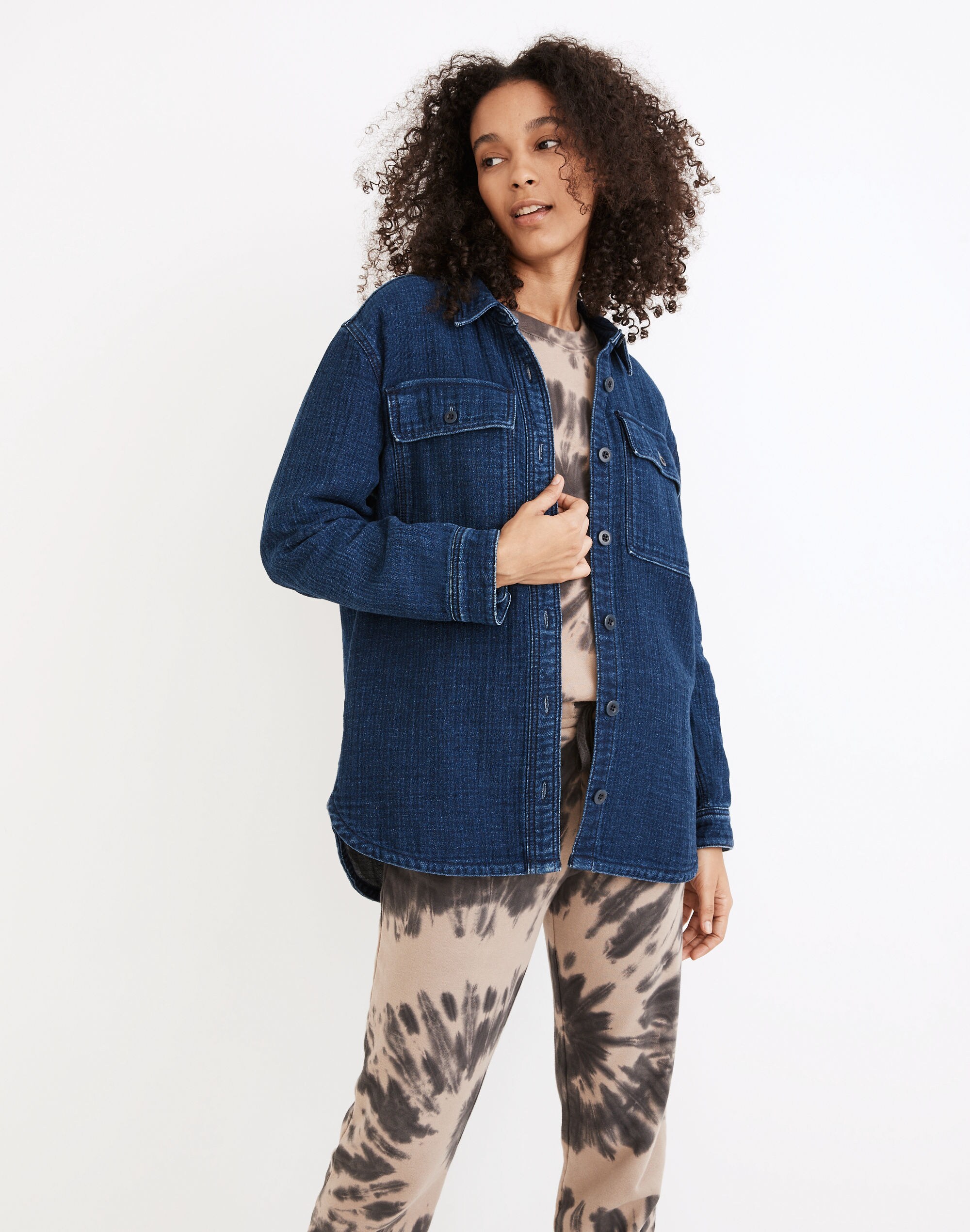 Double-Weave Denim Shirt-Jacket