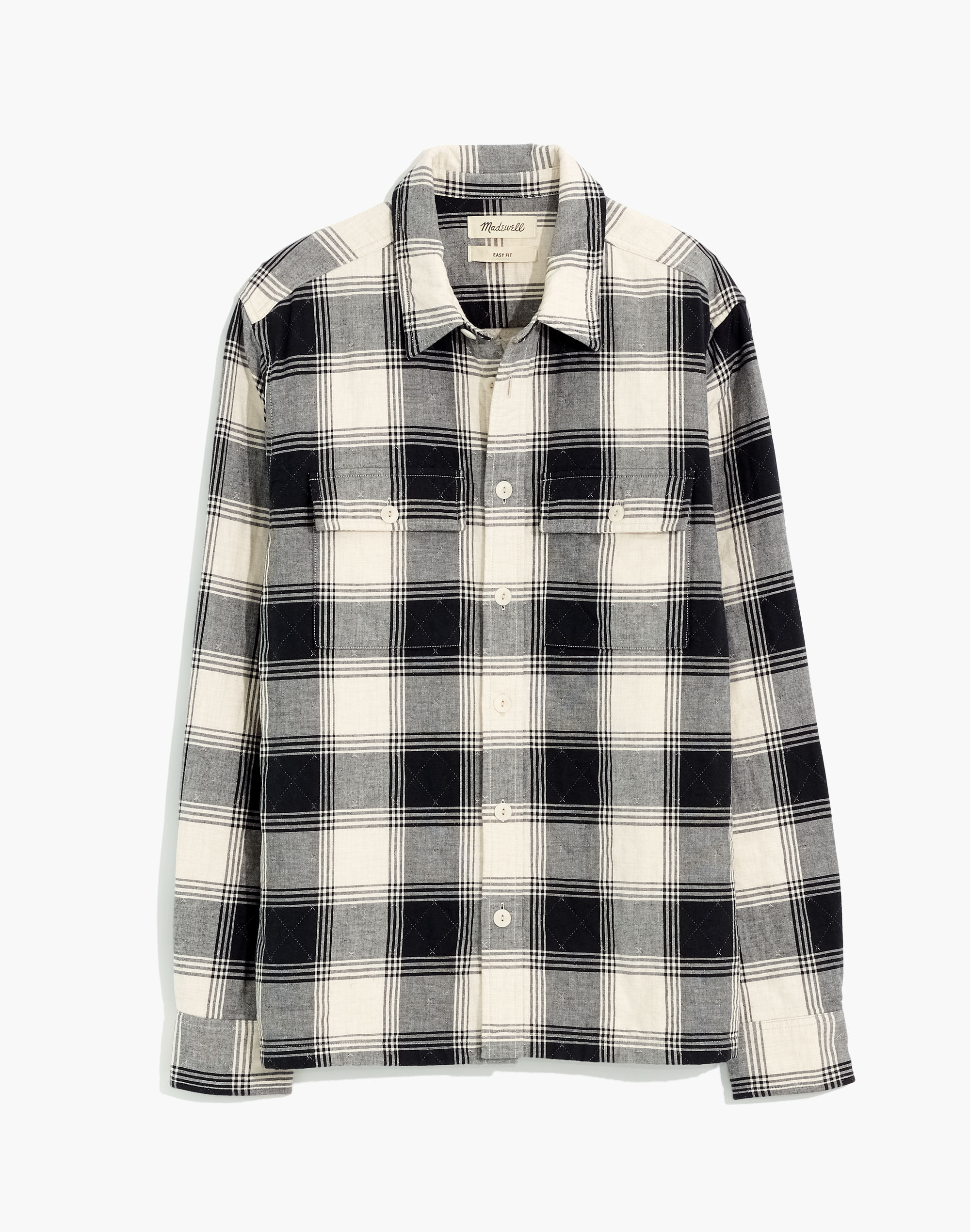 Quilted Easy Shirt-Jacket in Plaid