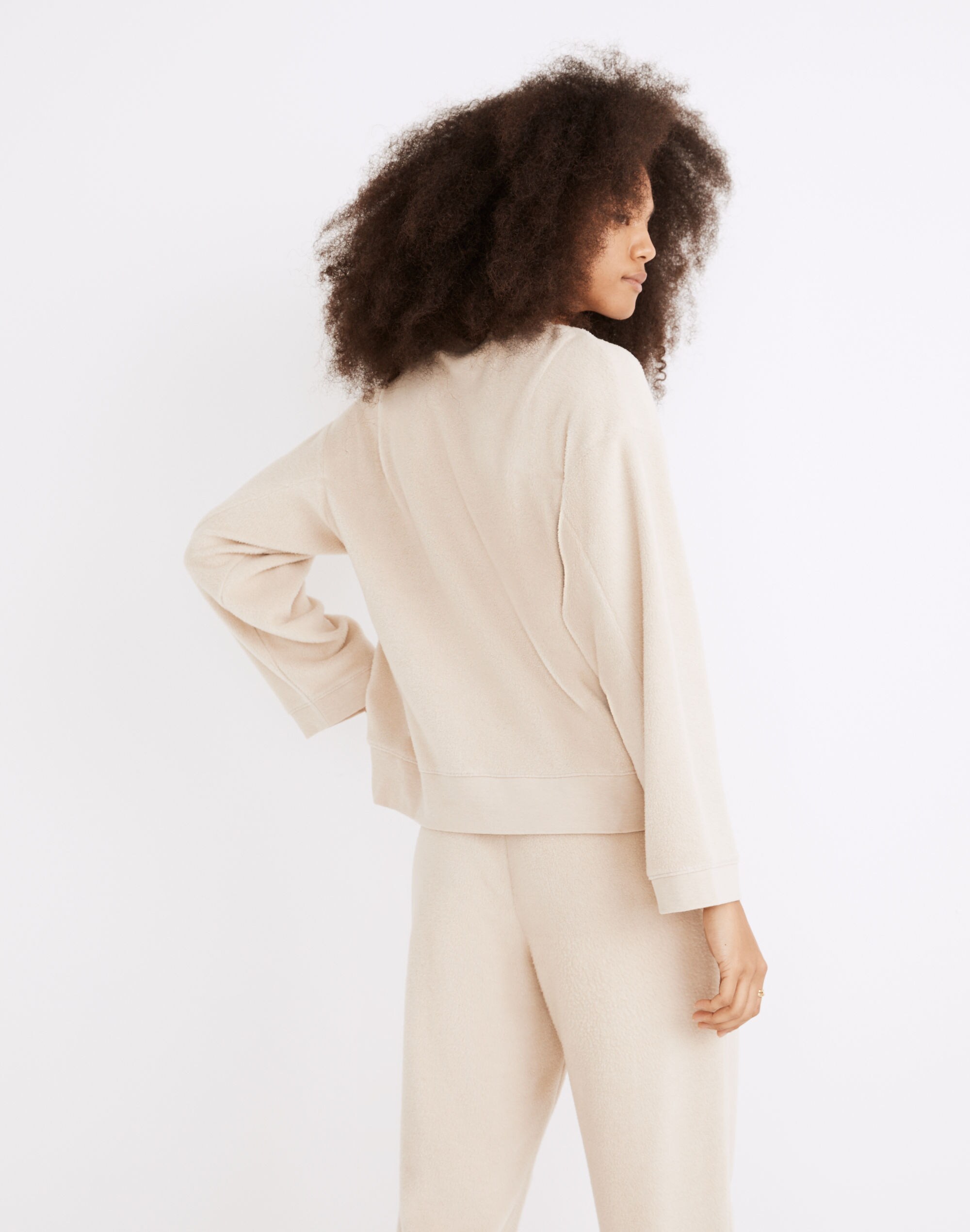 (Re)sourced Brushed Side-Button Relaxed Sweatshirt