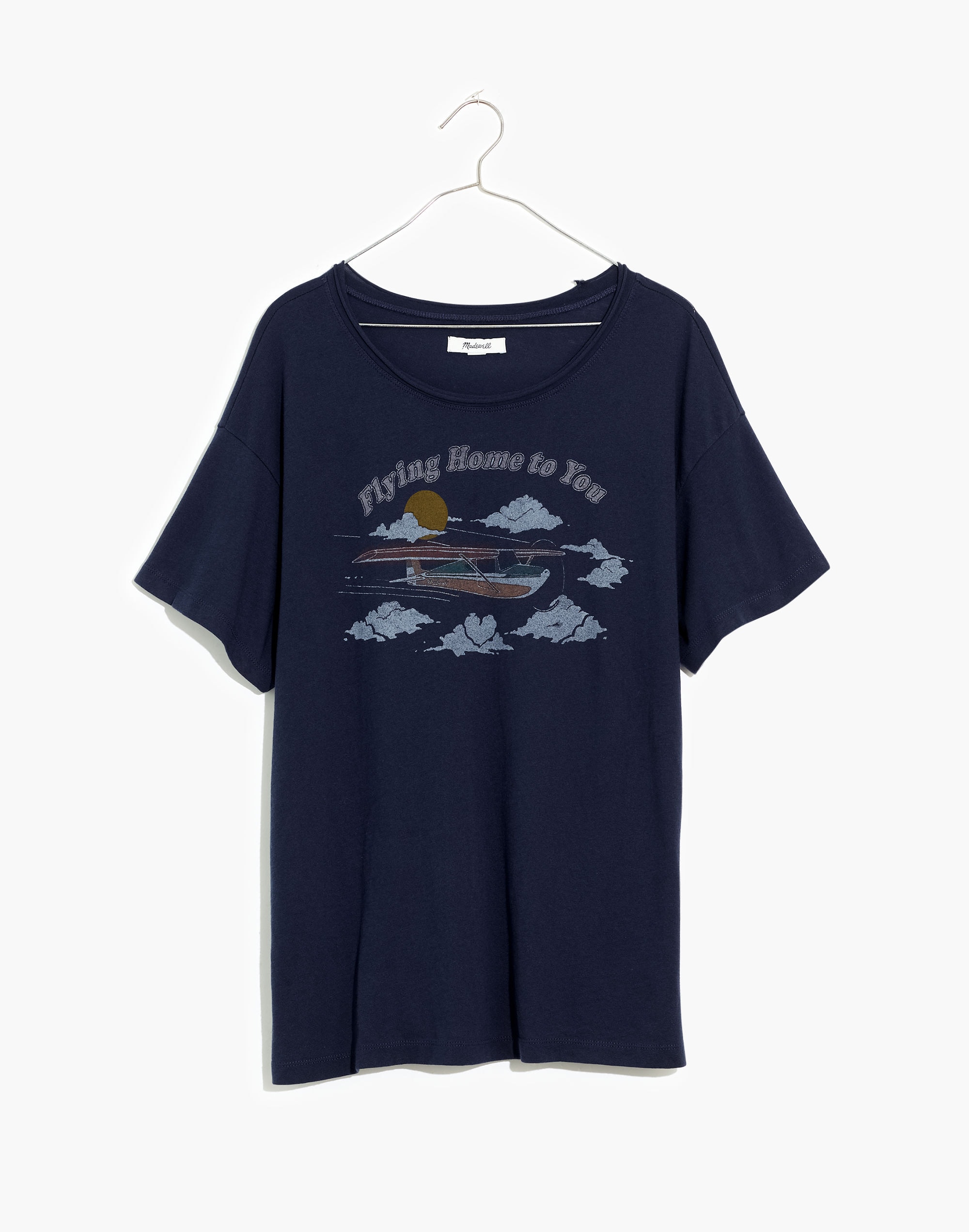 Flying Home to You Softfade Cotton Oversized Tee