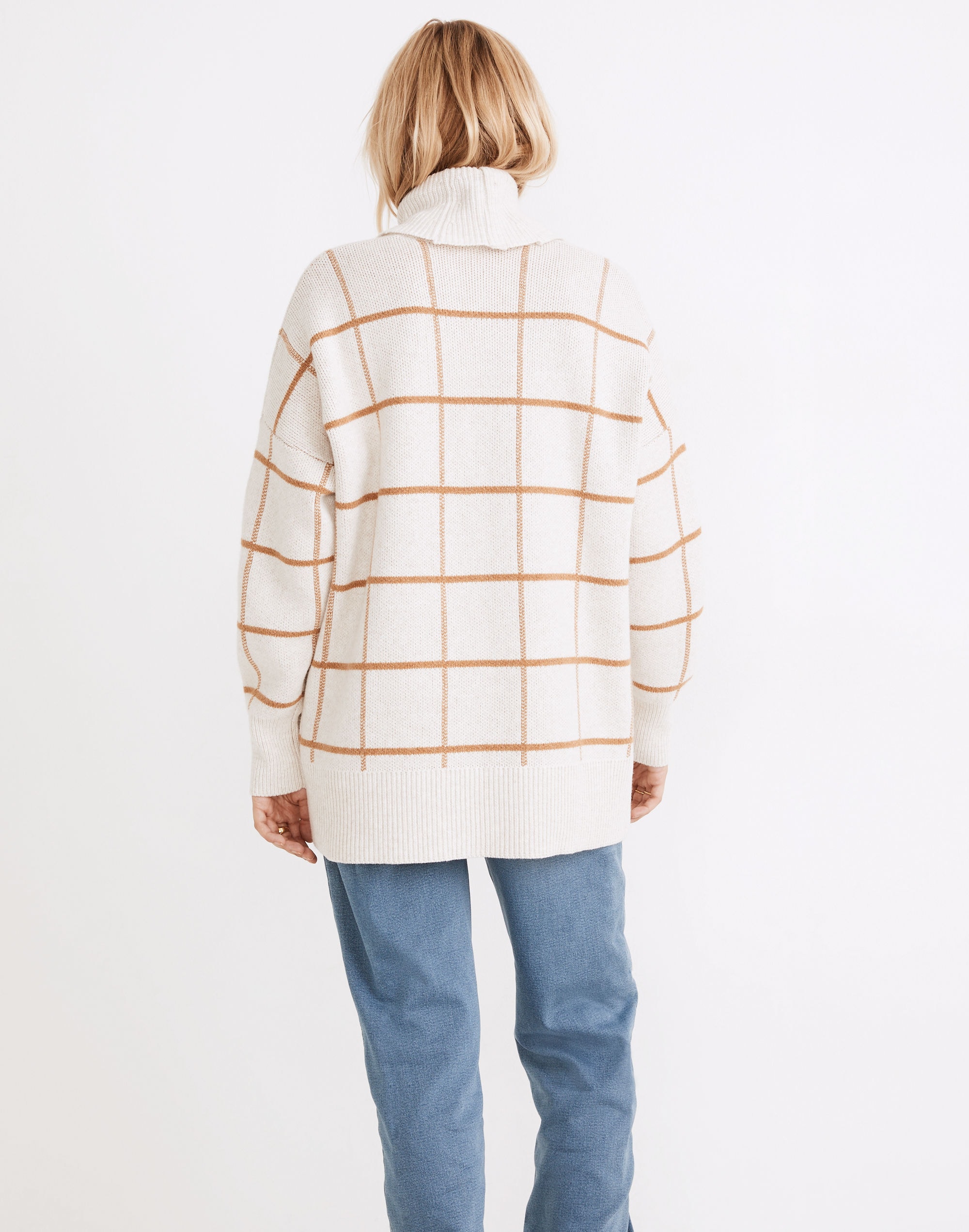 Pearldale Turtleneck Sweater in Windowpane