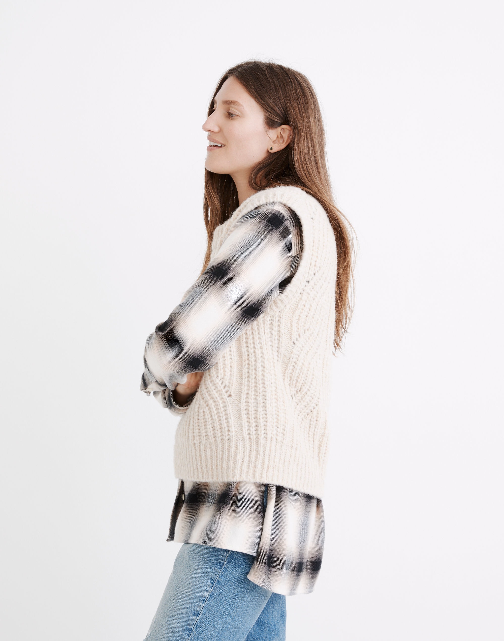 Firgrove Ribbed Crewneck Sweater Vest