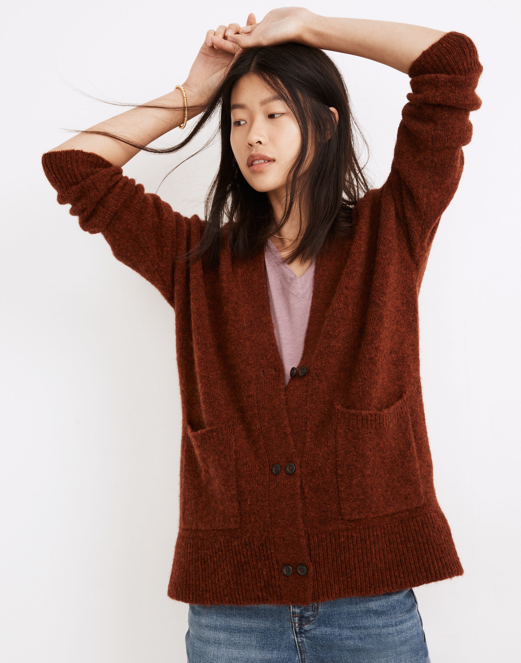 Allston Double-Button Cardigan Sweater