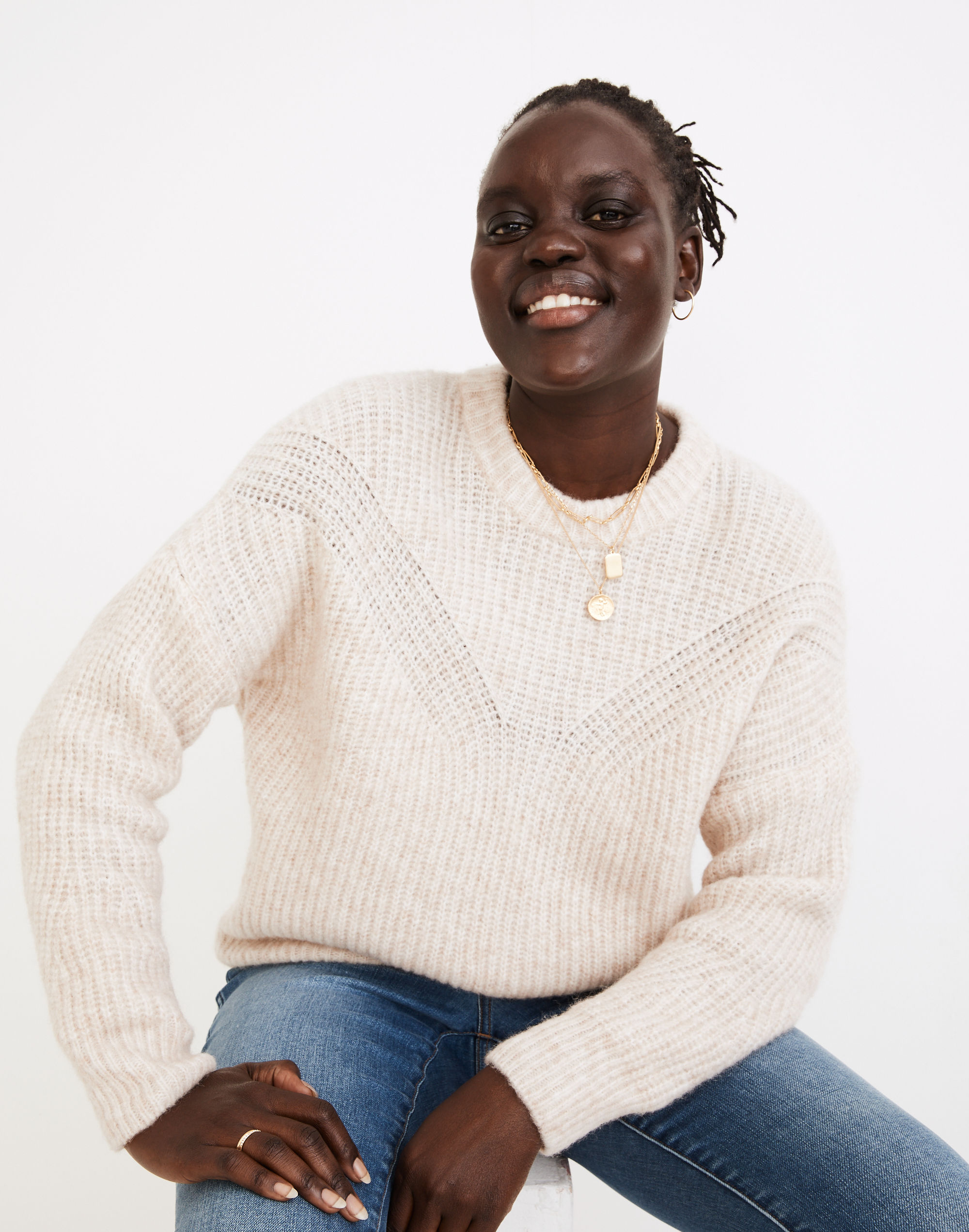 23年✨定価8.6万　ギャルリーヴィー　フェルトニット ベルテッドロングジレ Belfiore Ribbed Pullover Sweater | Madewell