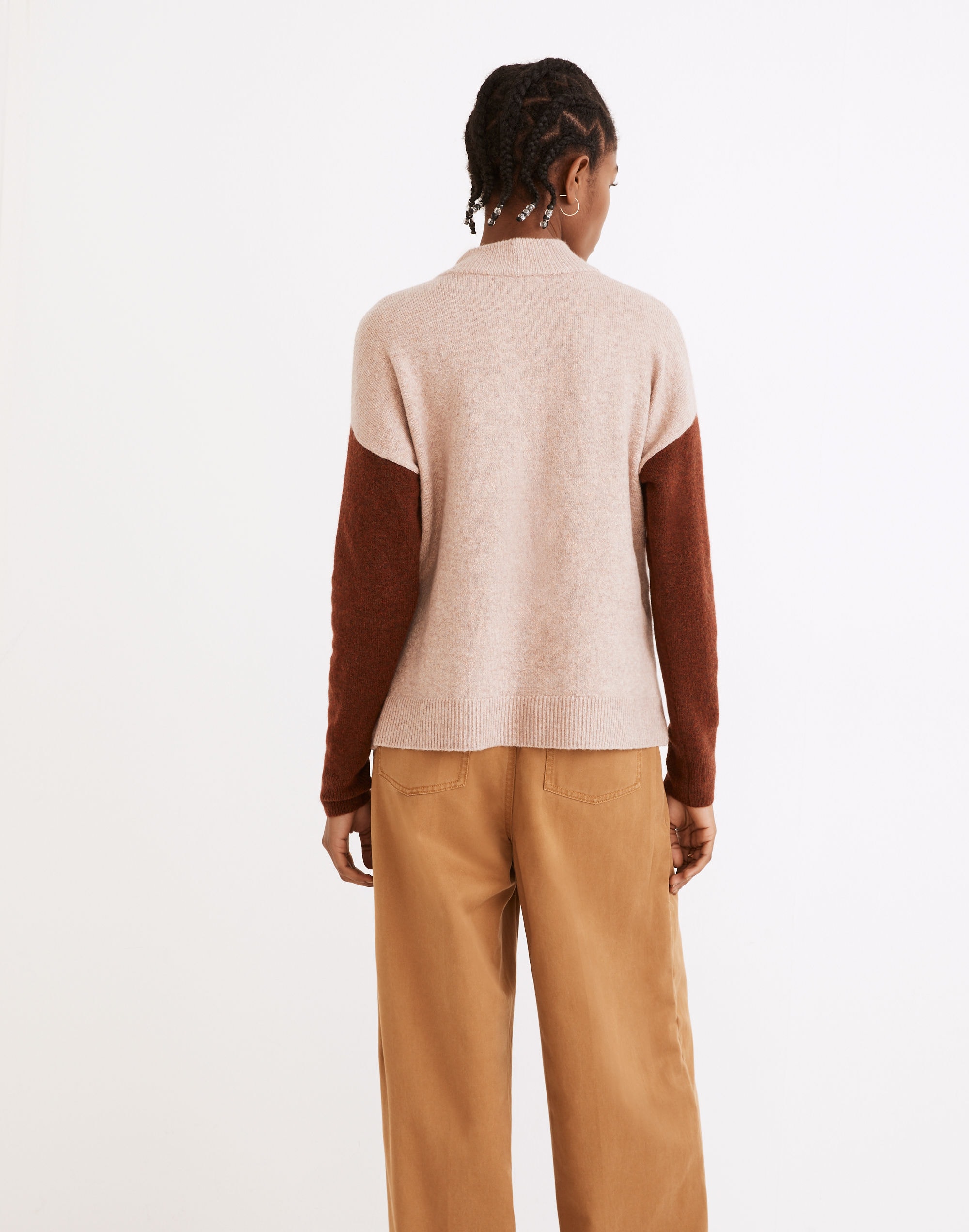 Redmond Mockneck Pocket Sweater in Colorblock