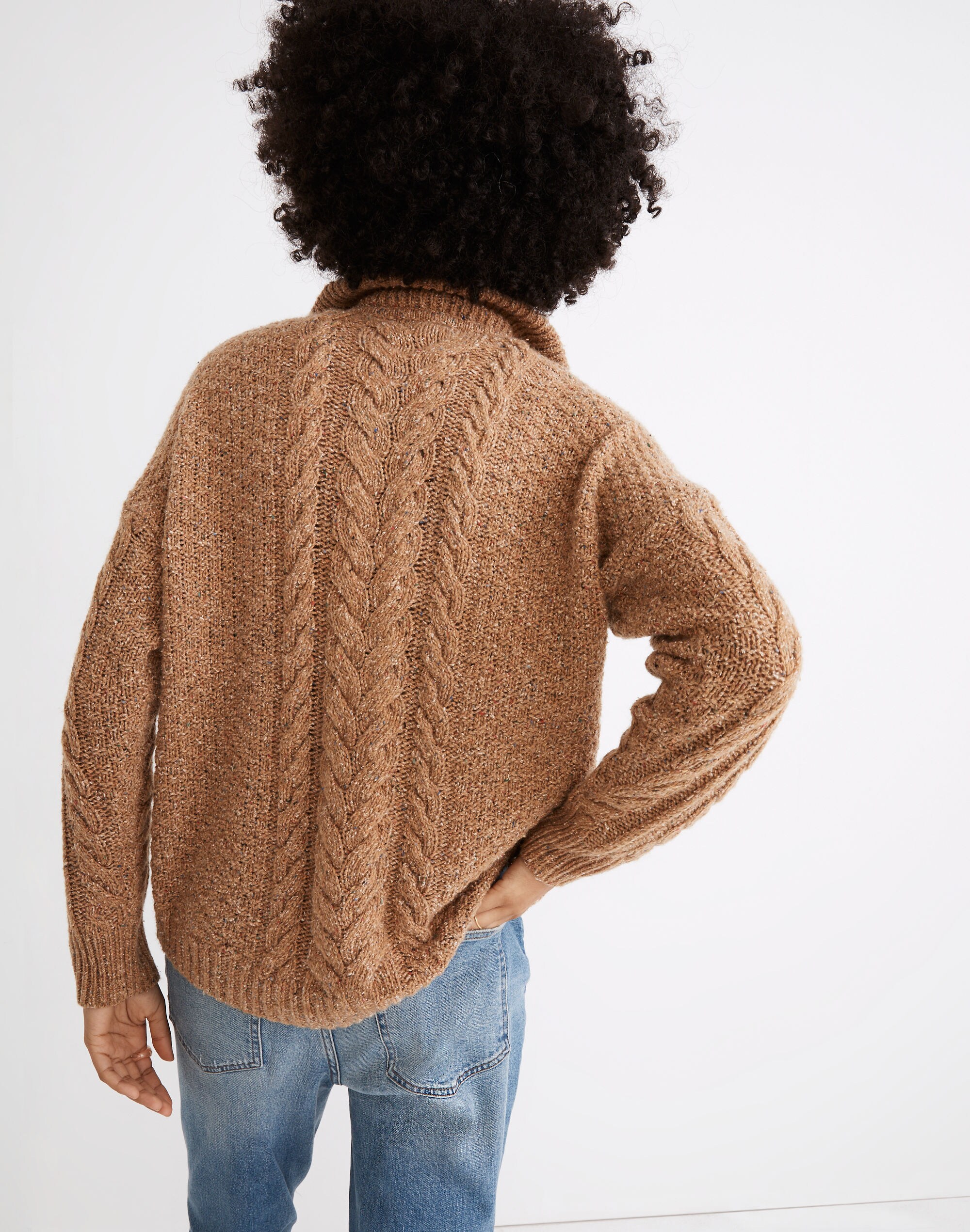 Rosebriar Cableknit Half-Zip Sweater