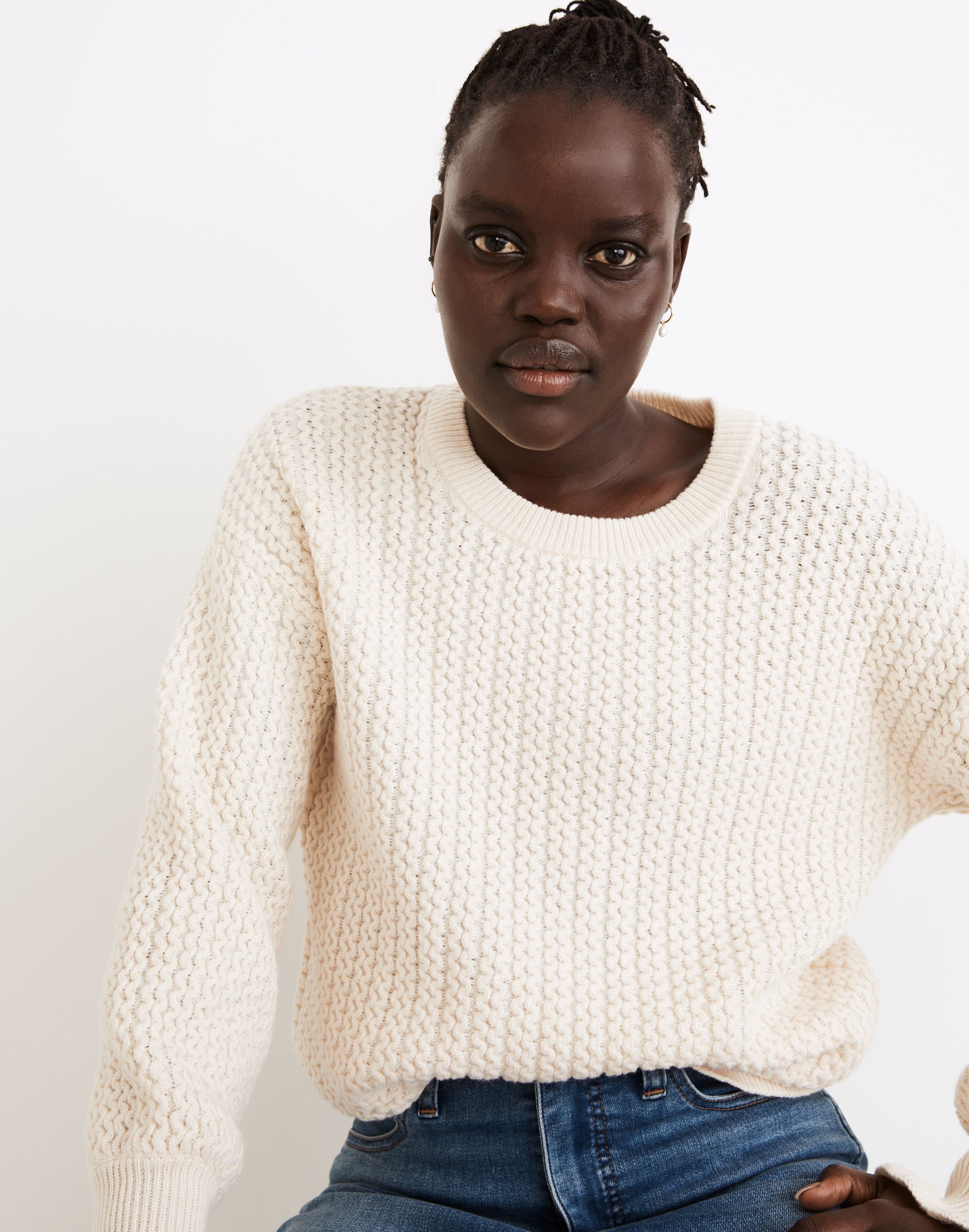 Ardmore Ruffle-Cuff Pullover Sweater