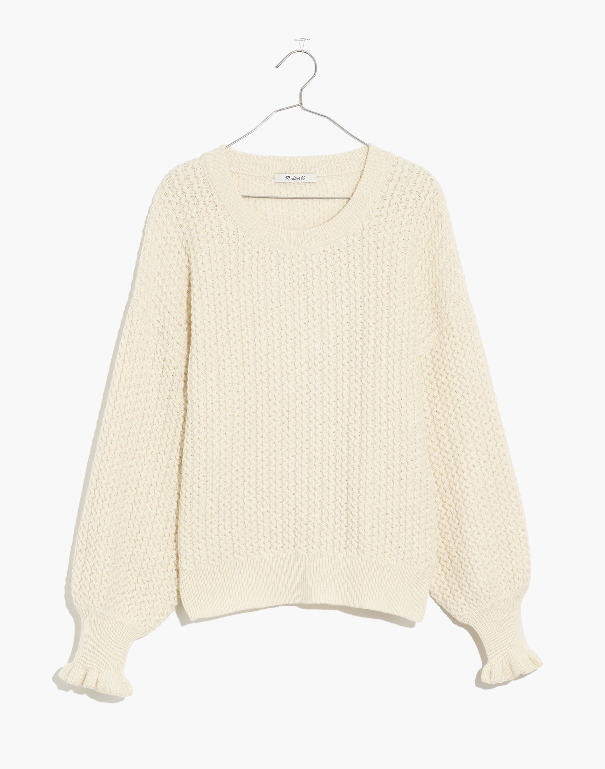 Ardmore Ruffle-Cuff Pullover Sweater