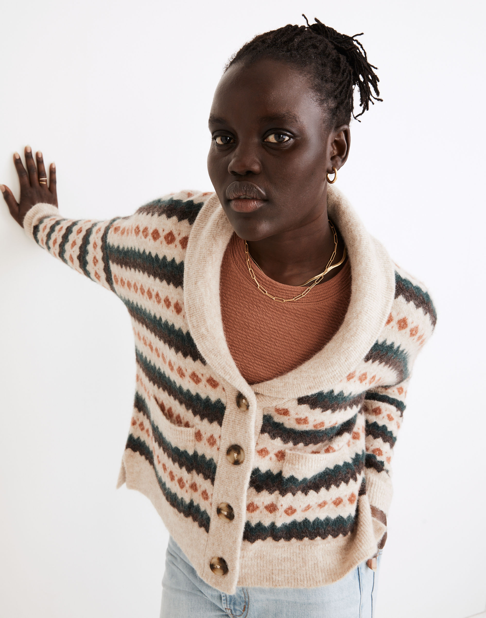 Harland Fair Isle Cardigan Sweater