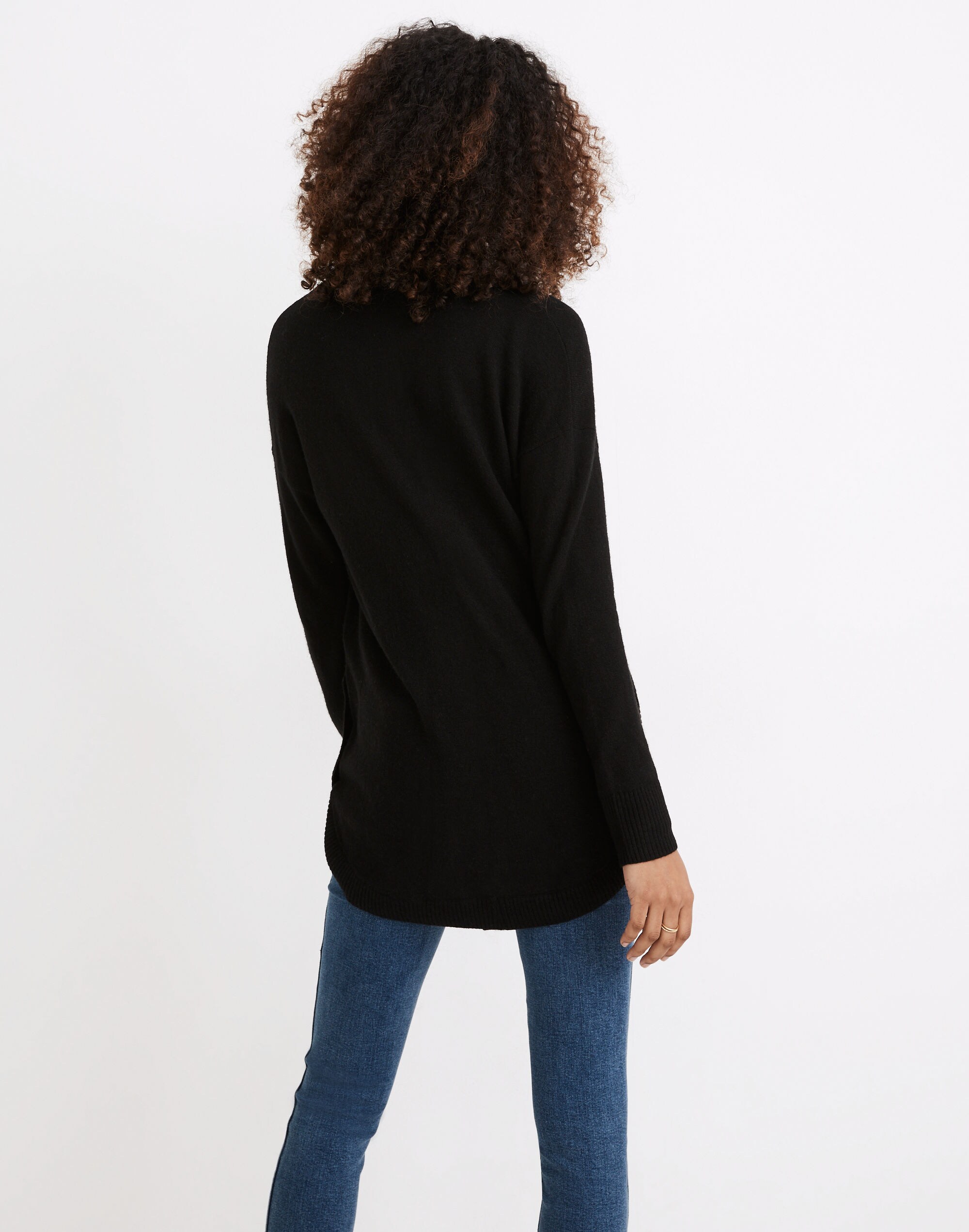 Crestland Side-Button Turtleneck Tunic Sweater