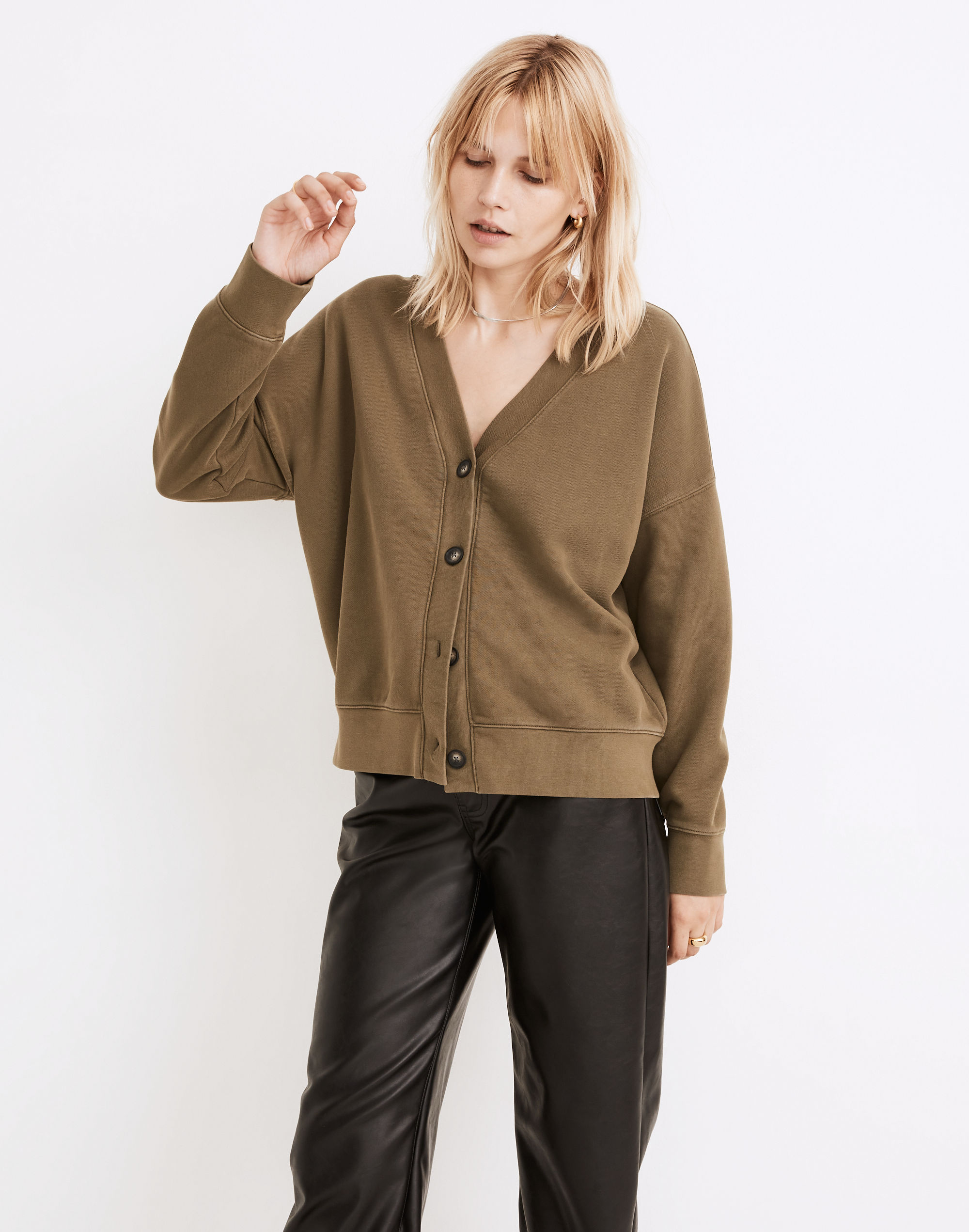(Re)sourced Cotton Cardigan Sweatshirt