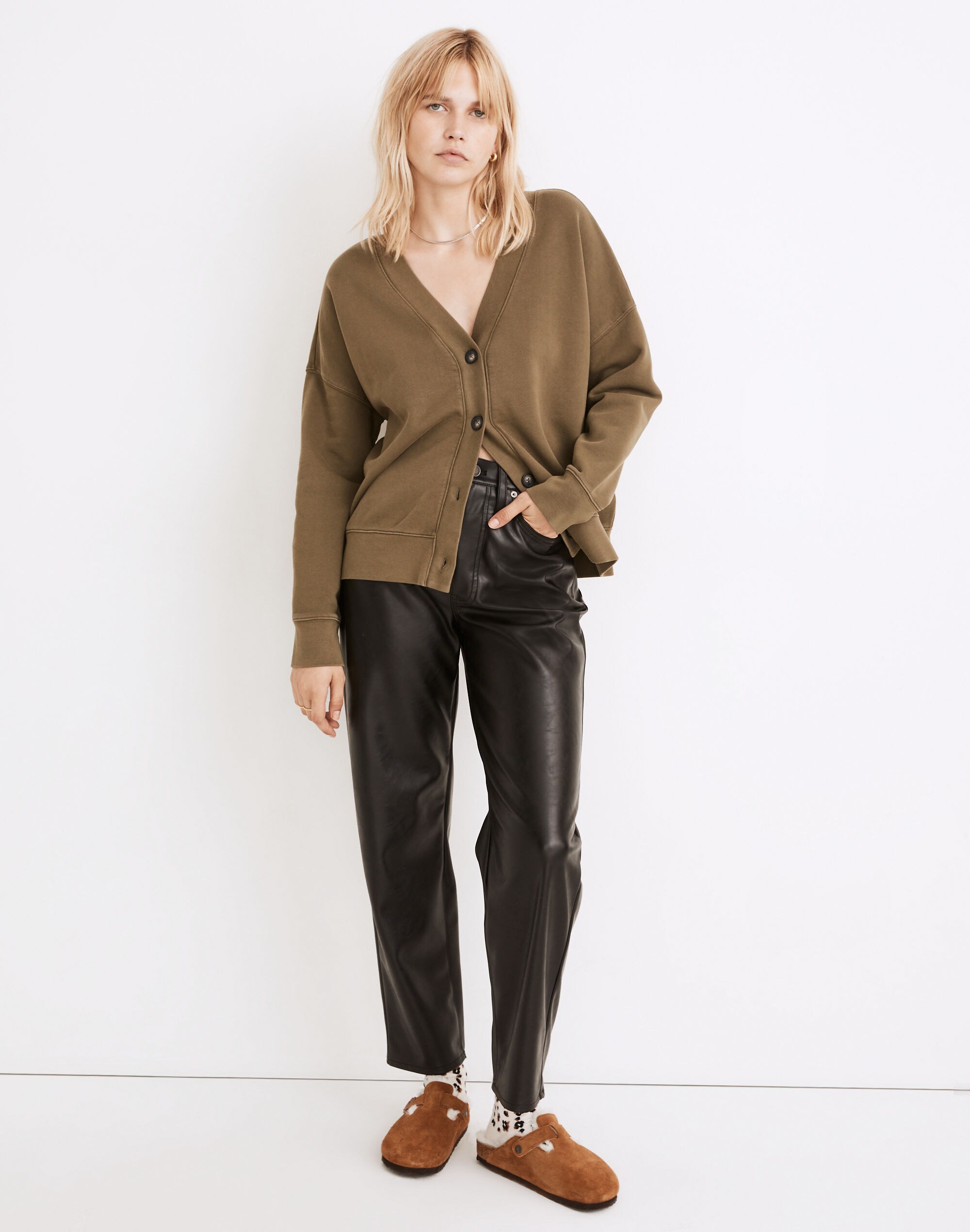 (Re)sourced Cotton Cardigan Sweatshirt