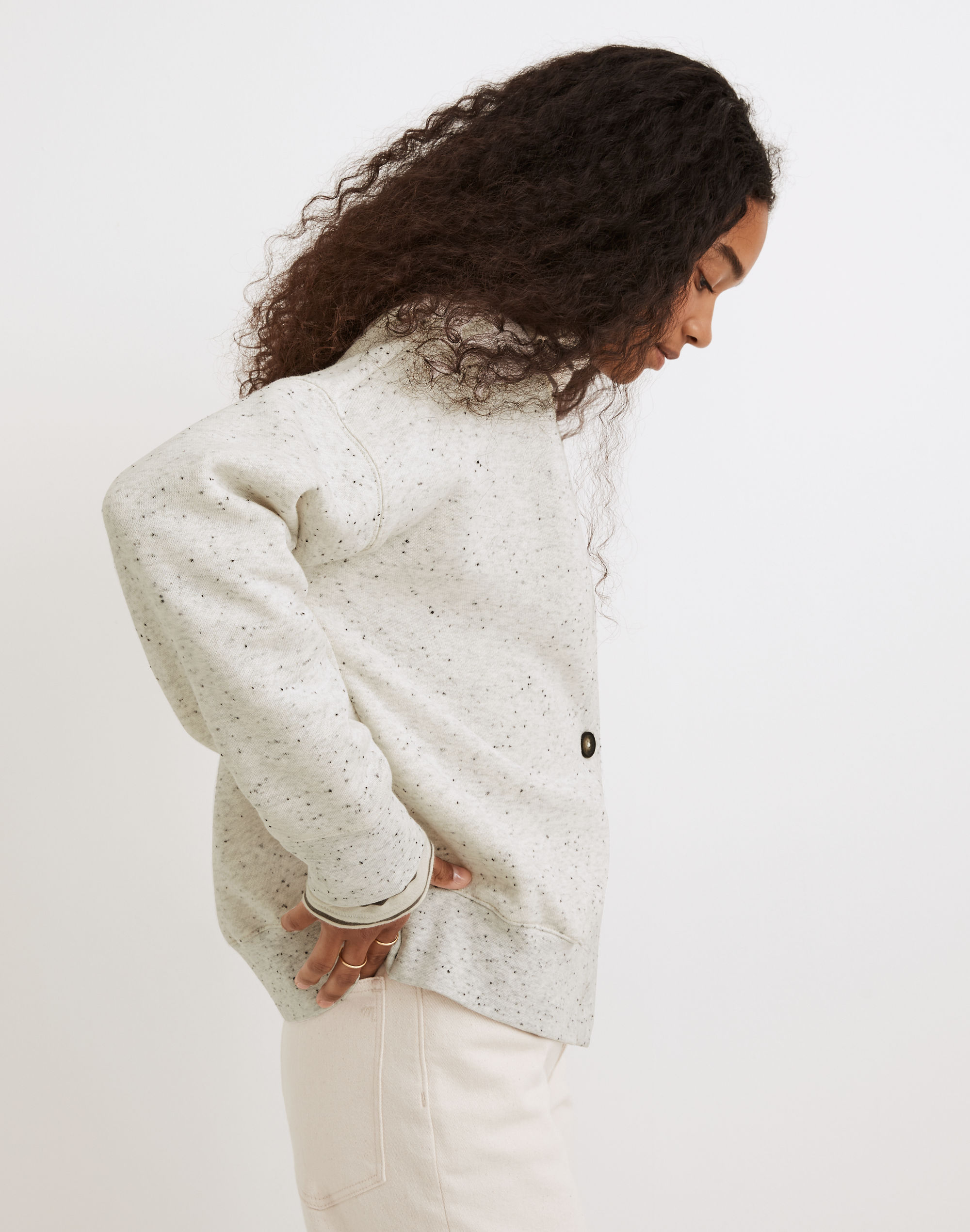 Cardigan Sweatshirt in Donegal