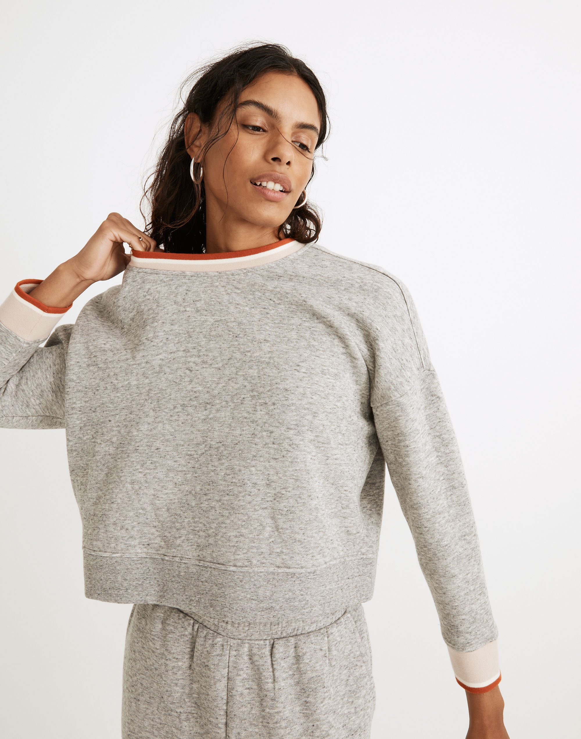 MWL Betterterry Ringer Crop Sweatshirt