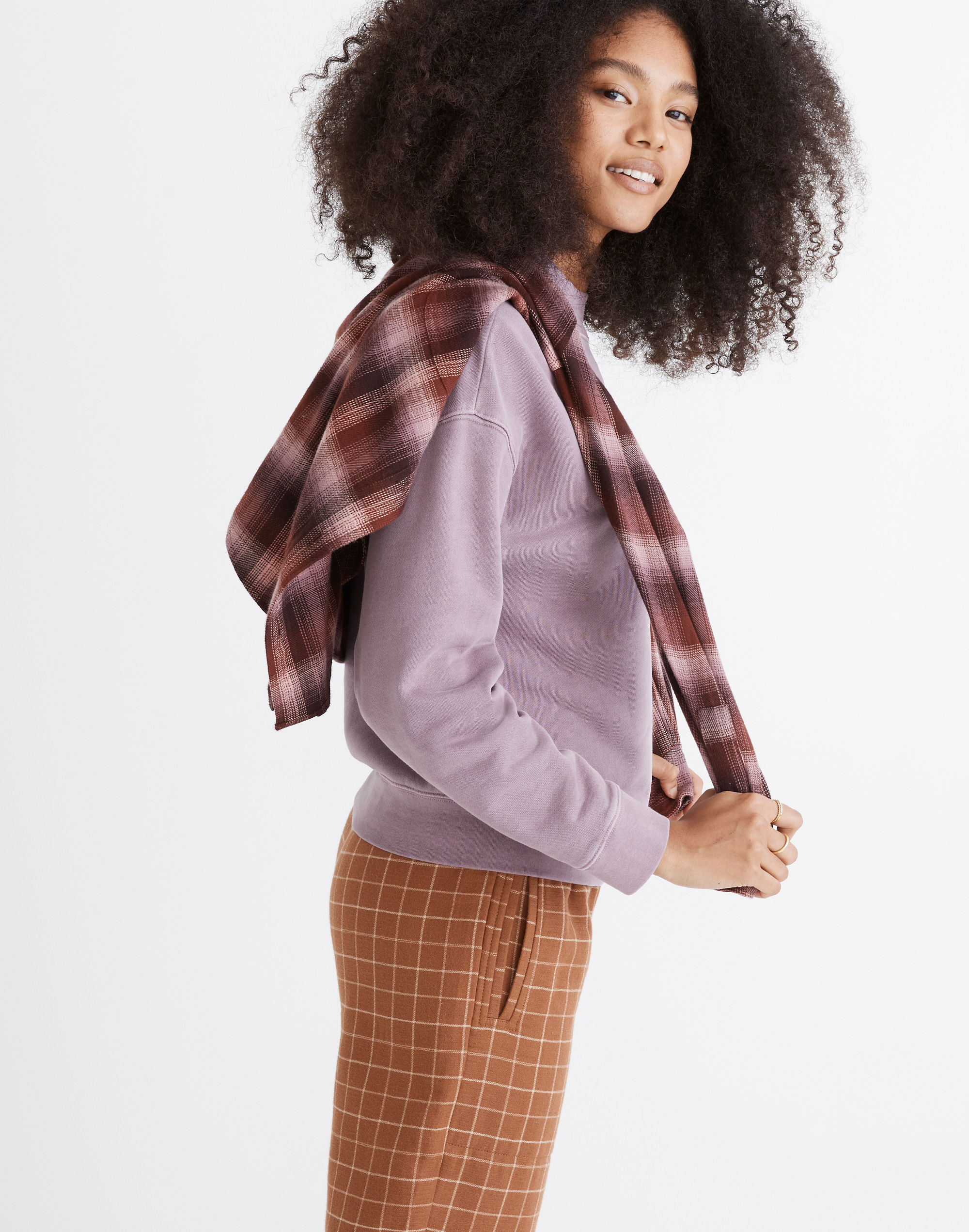 Garment-Dyed (Re)sourced Cotton Studio Mockneck Sweatshirt