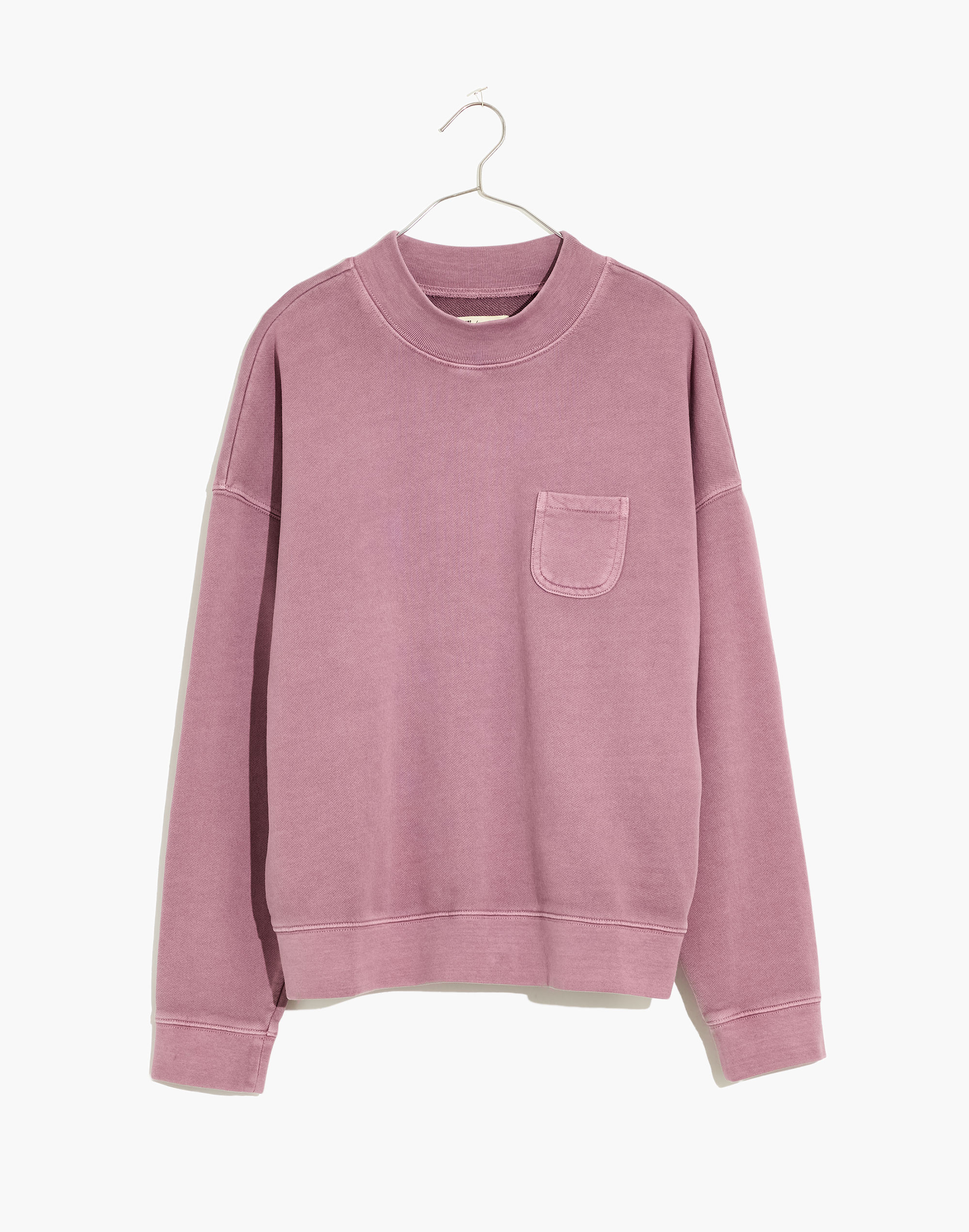 Garment-Dyed (Re)sourced Cotton Studio Mockneck Sweatshirt