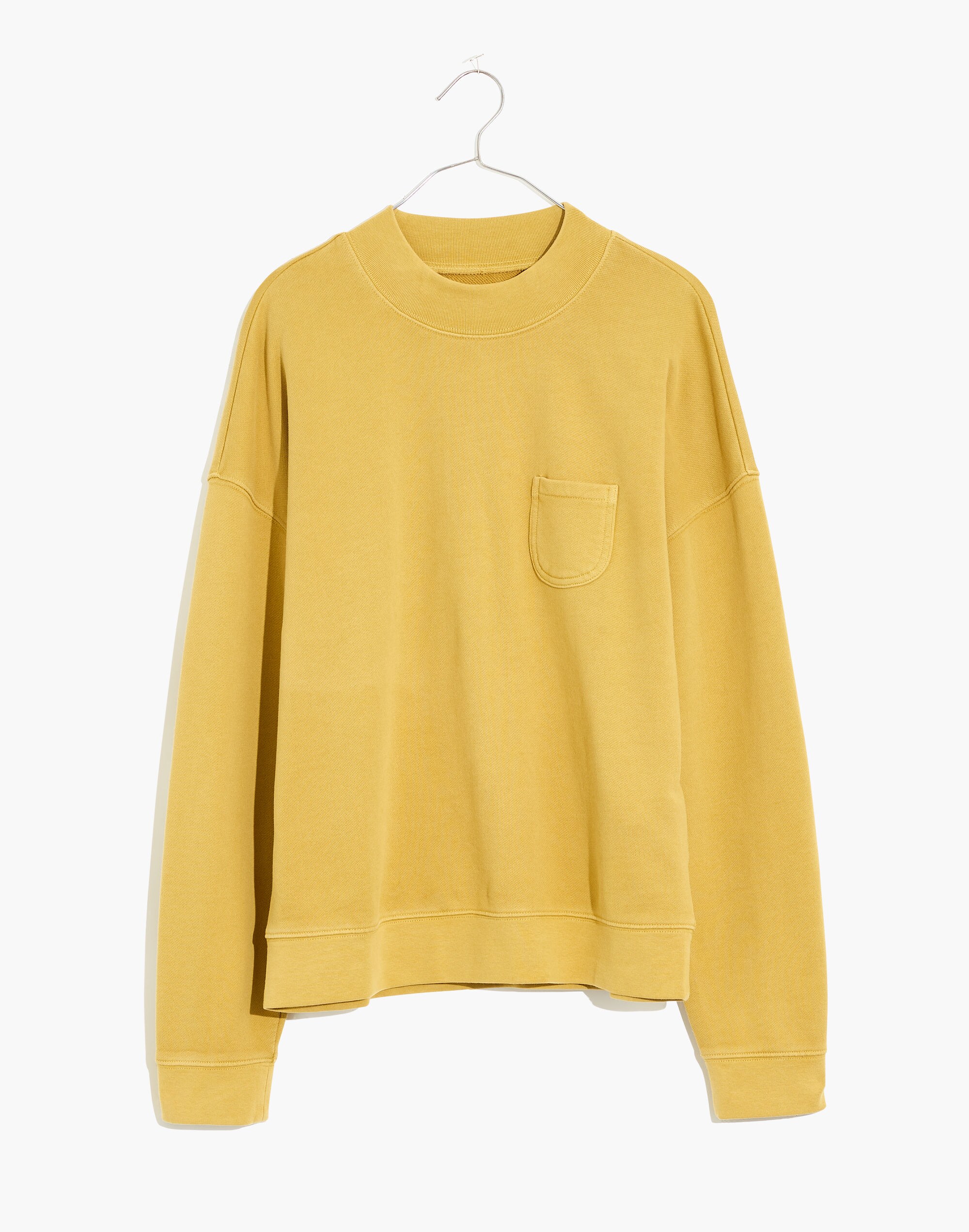 Garment-Dyed (Re)sourced Cotton Studio Mockneck Sweatshirt