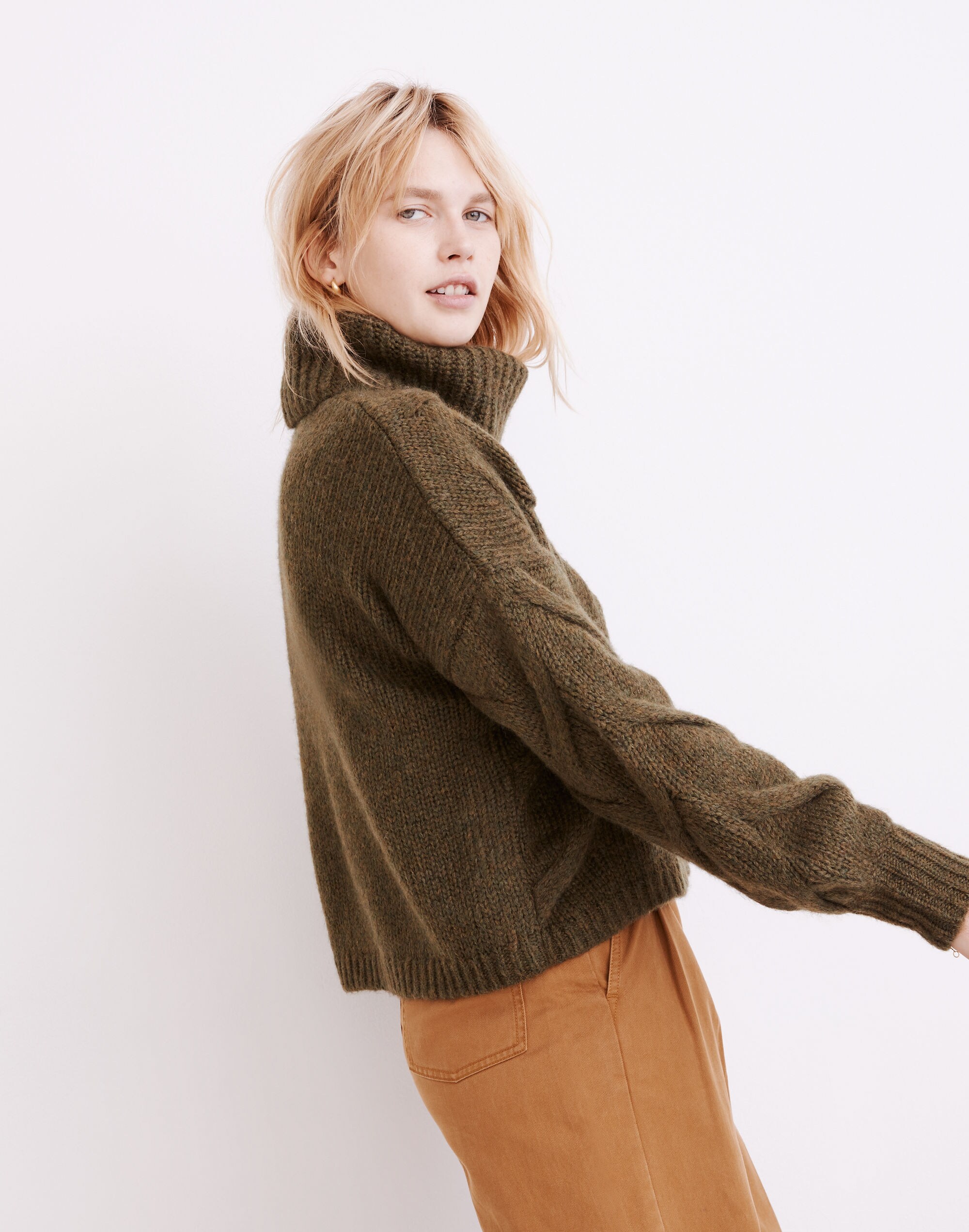 Somervell Modern Cable Turtleneck Sweater