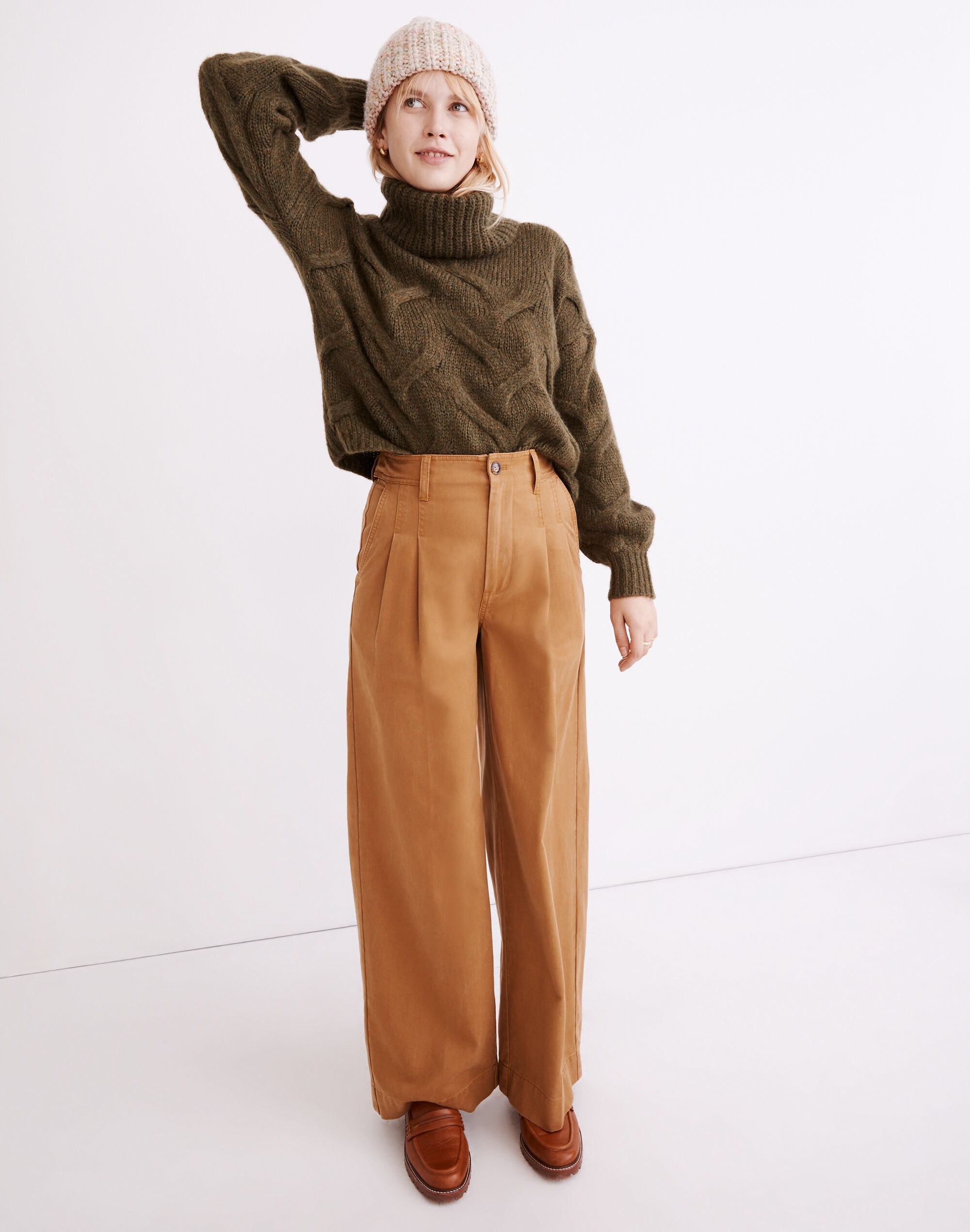 Somervell Modern Cable Turtleneck Sweater