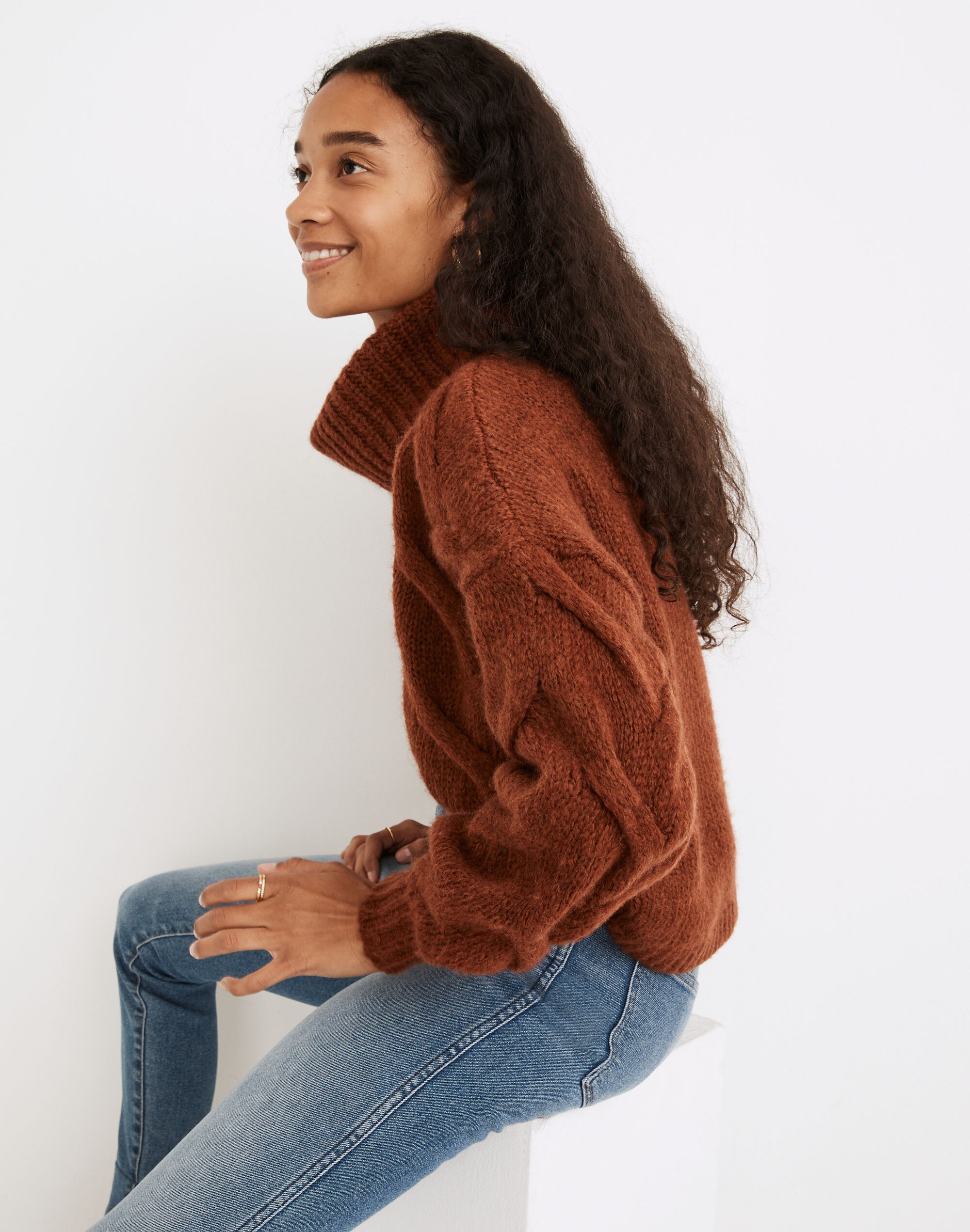 Somervell Modern Cable Turtleneck Sweater