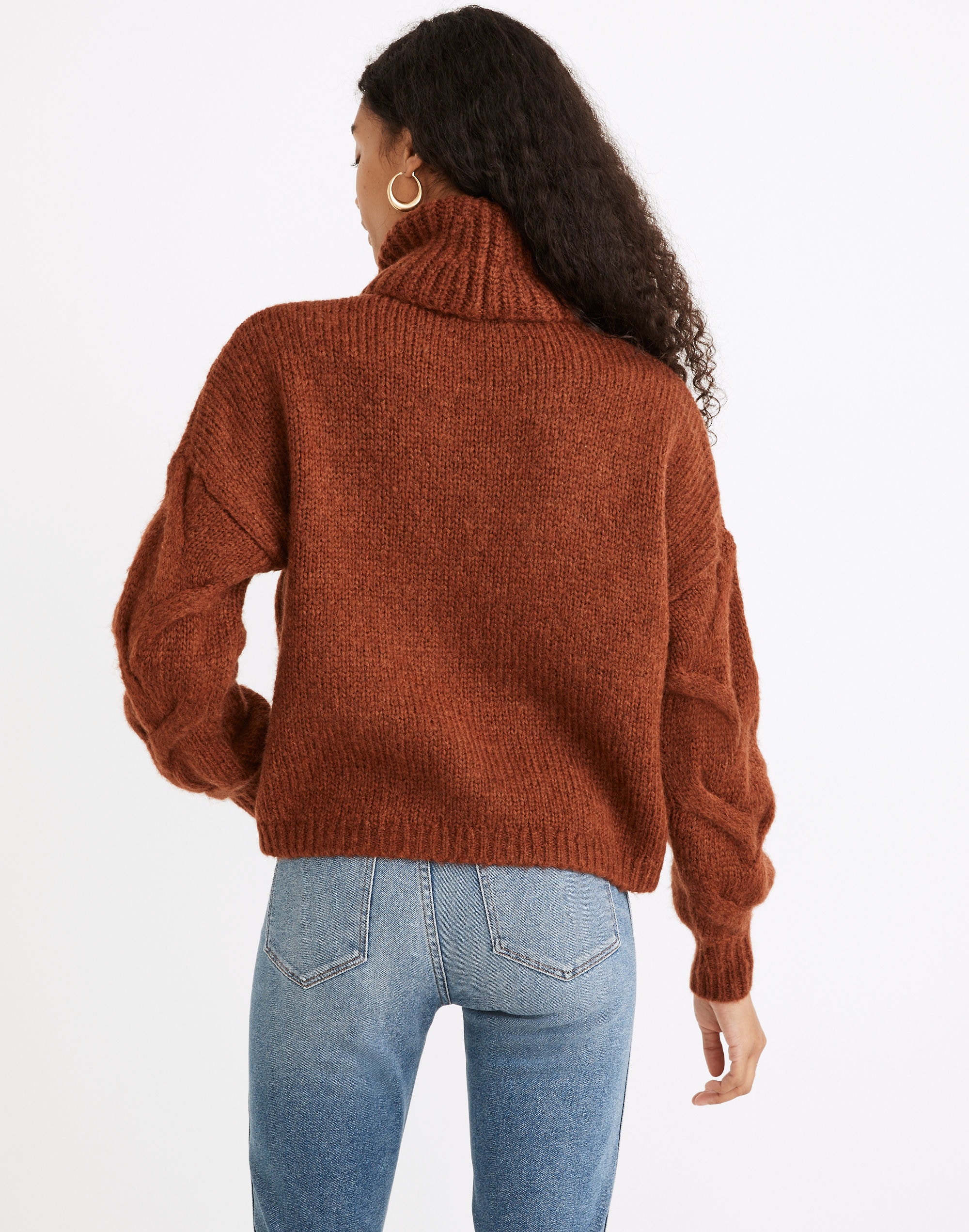 Somervell Modern Cable Turtleneck Sweater
