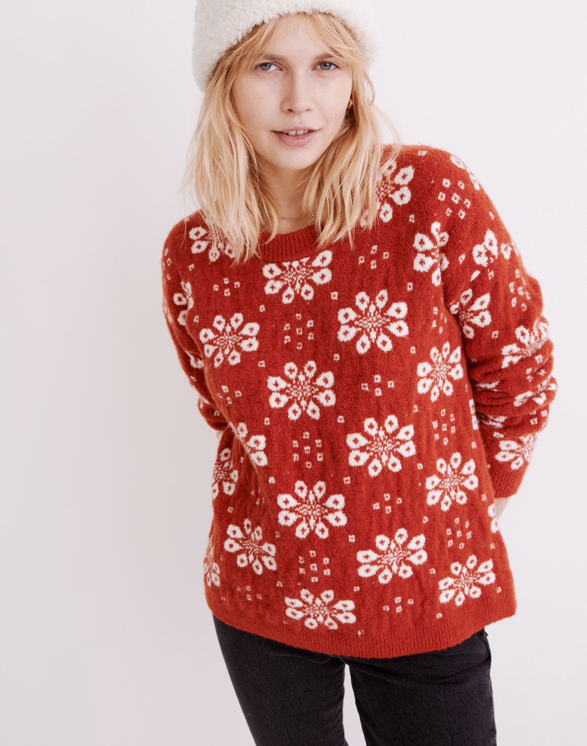 althen patterned pullover sweater