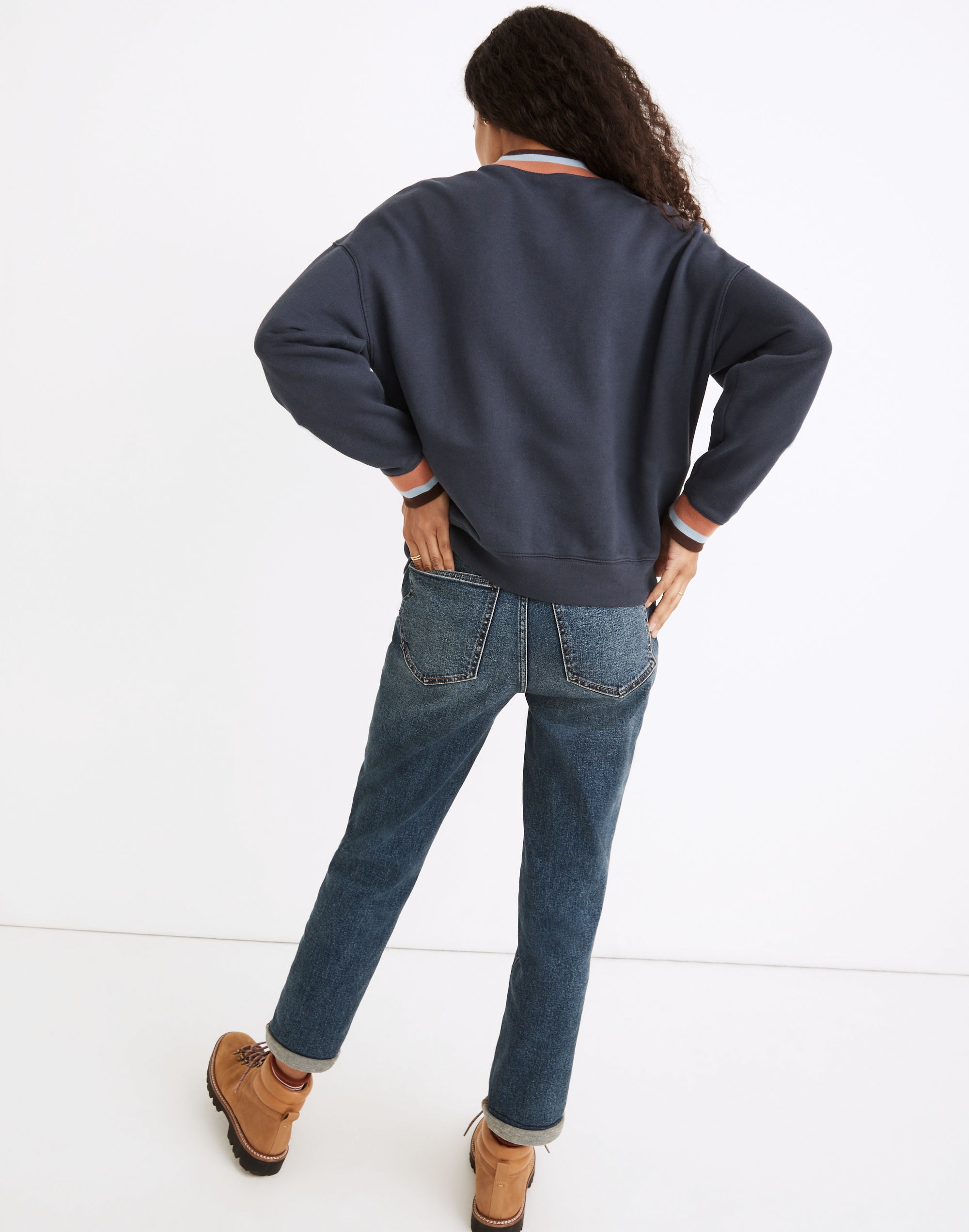 (Re)sourced Cotton Studio Ringer Mockneck Sweatshirt